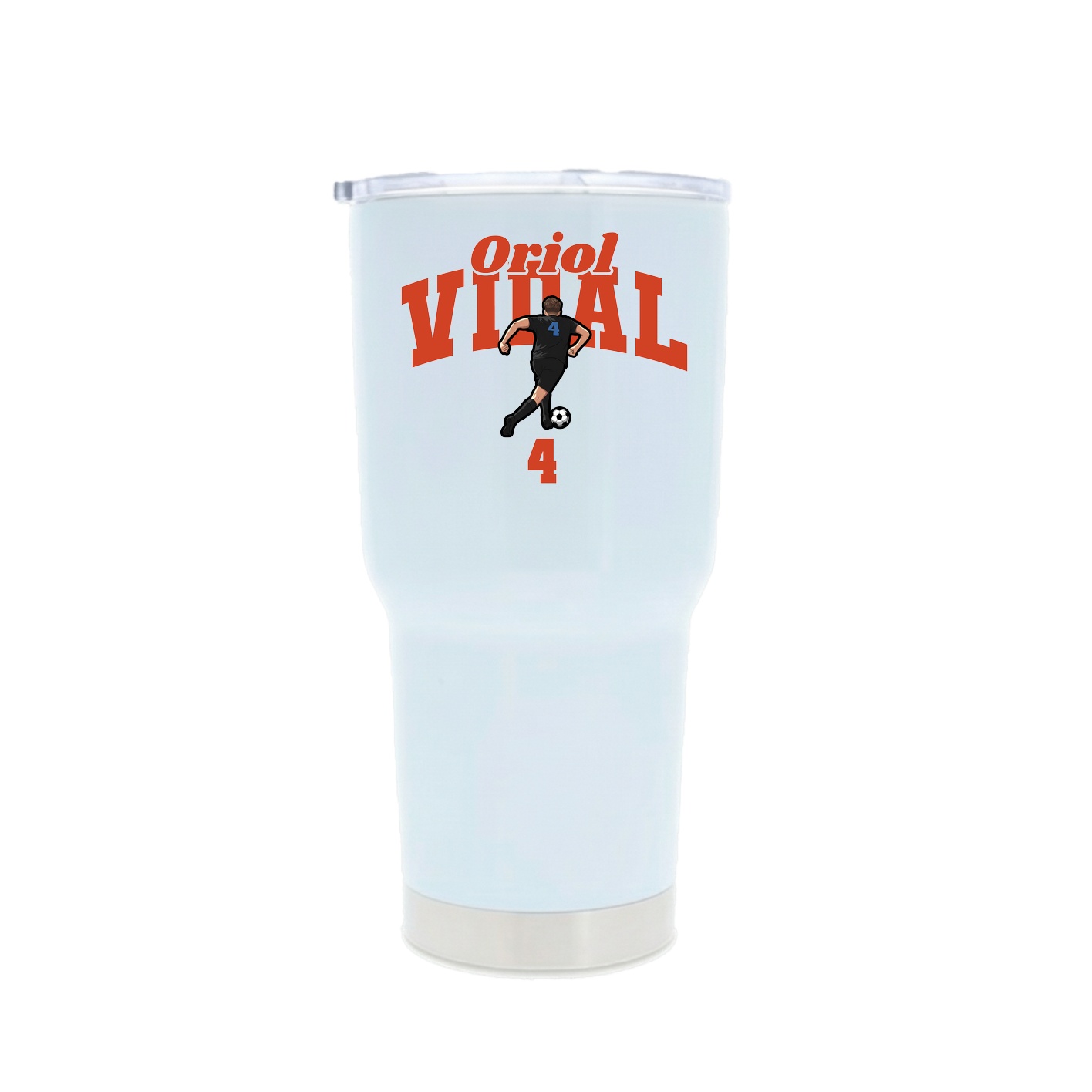 30oz Stainless Steel Tumbler — Signature Arch in White