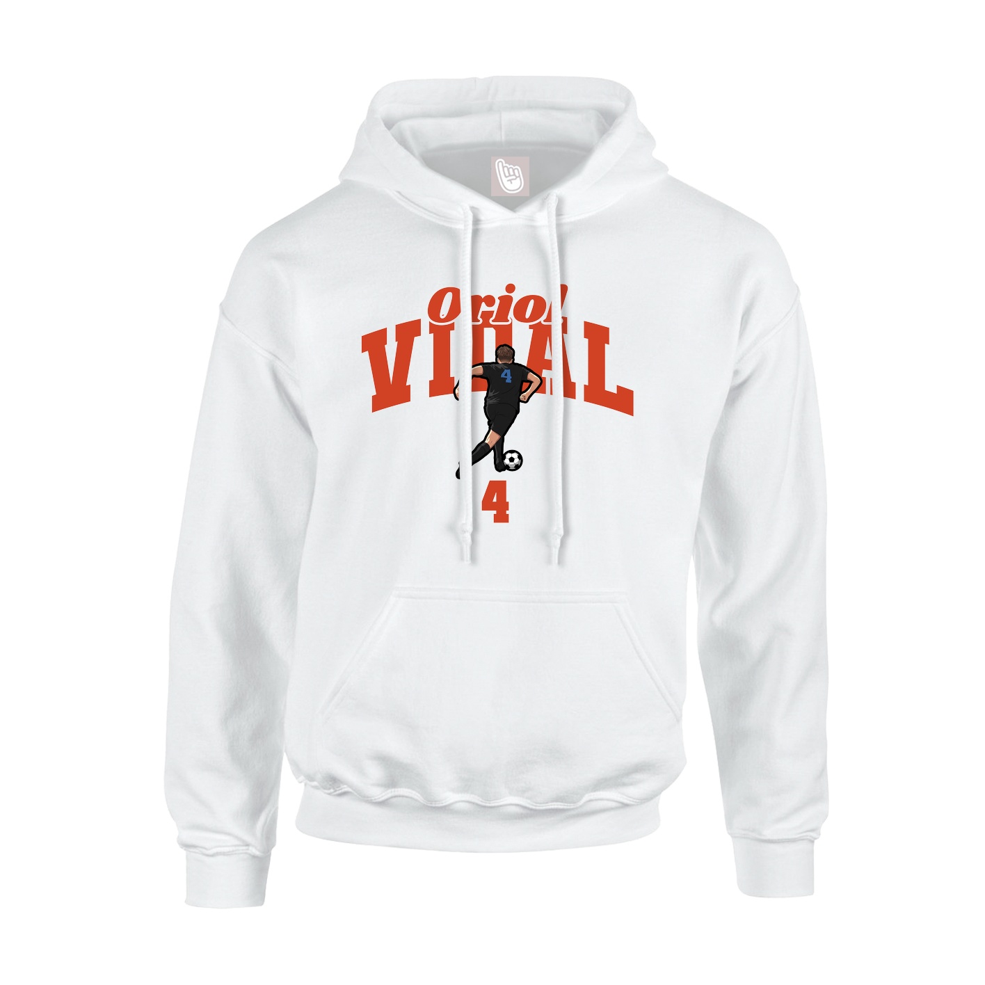 Youth Hoodie — Signature Arch in White