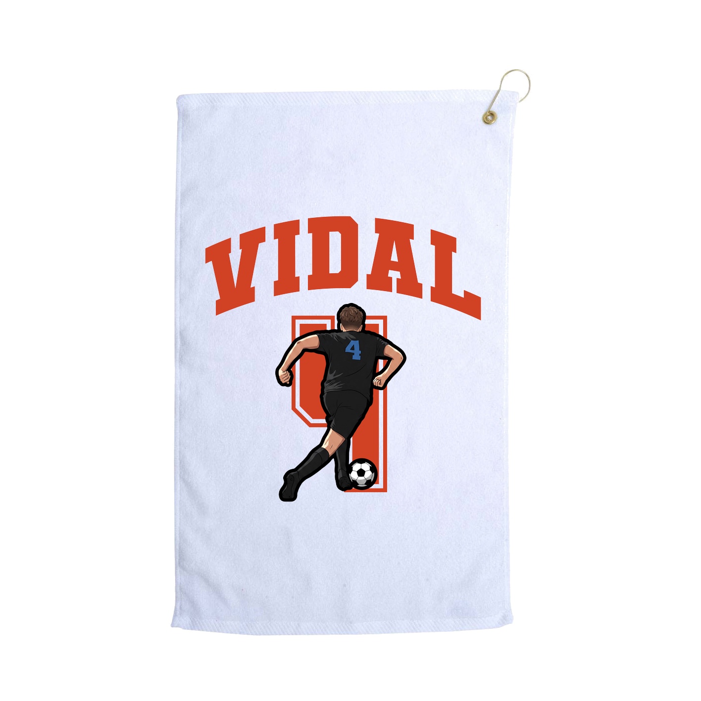 Golf Towel — Number in White