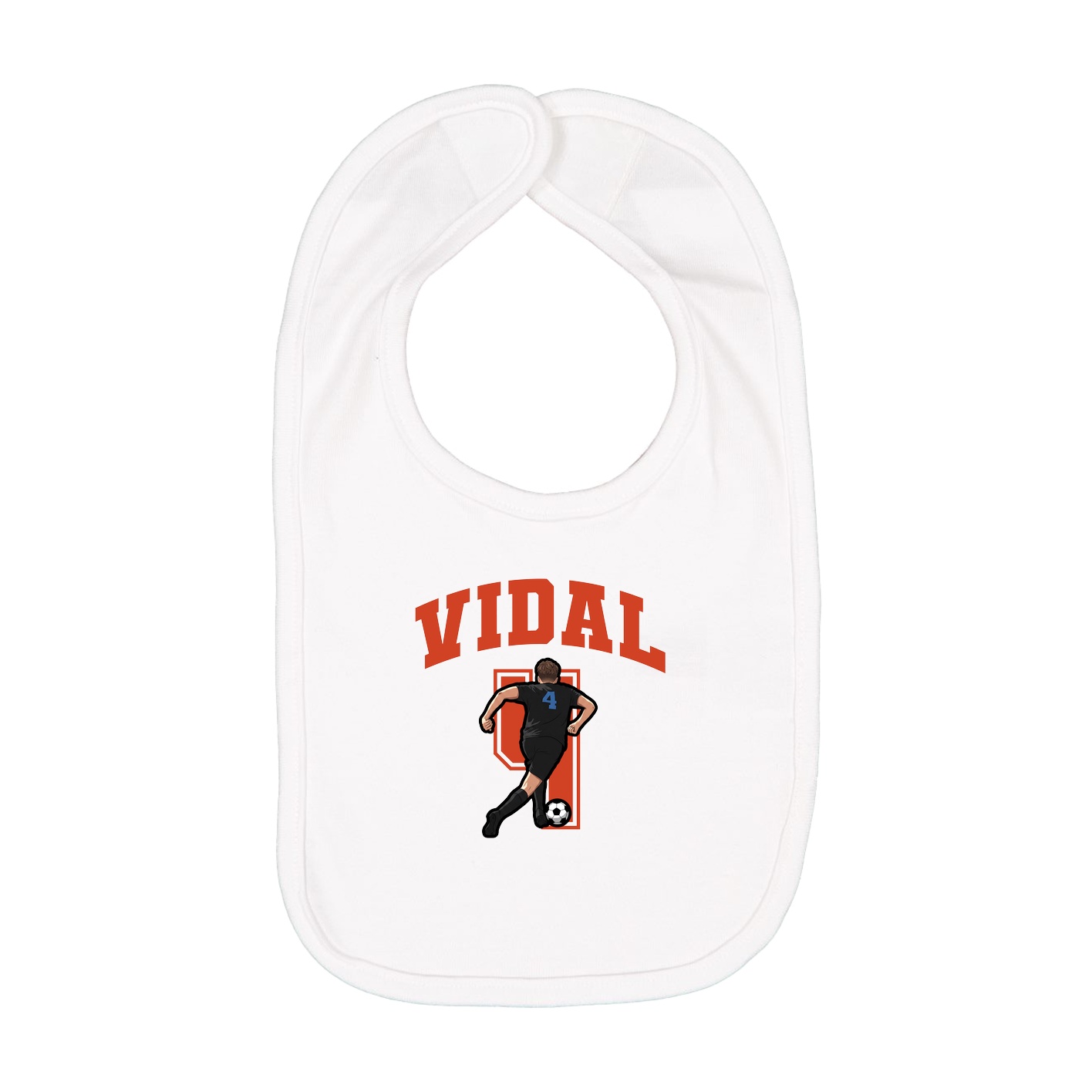 Infant Bib — Number in White