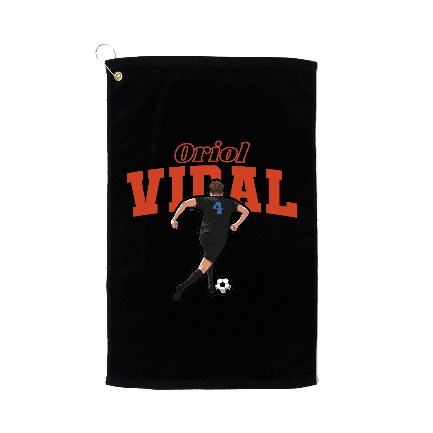 Golf Towel — Name Arch in Black
