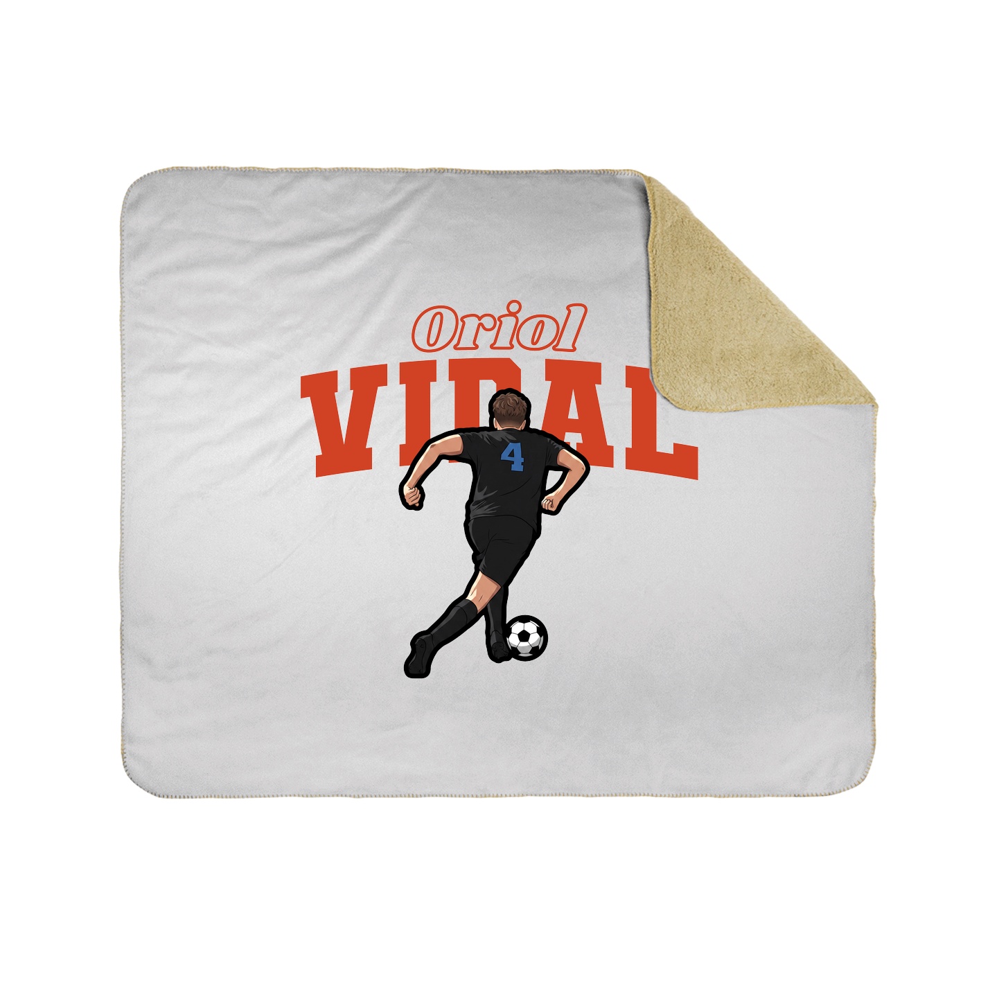 Throw Blanket — Name Arch in White