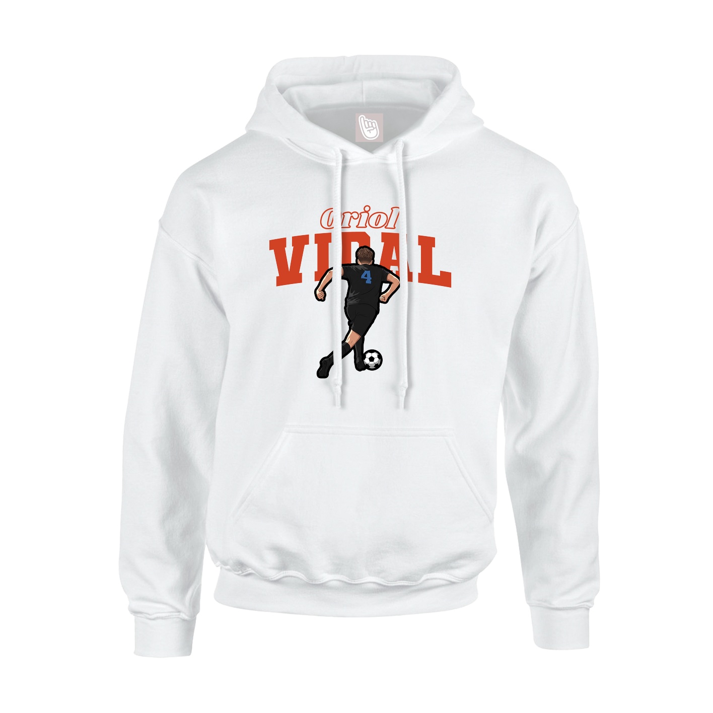 Hoodie — Name Arch in White