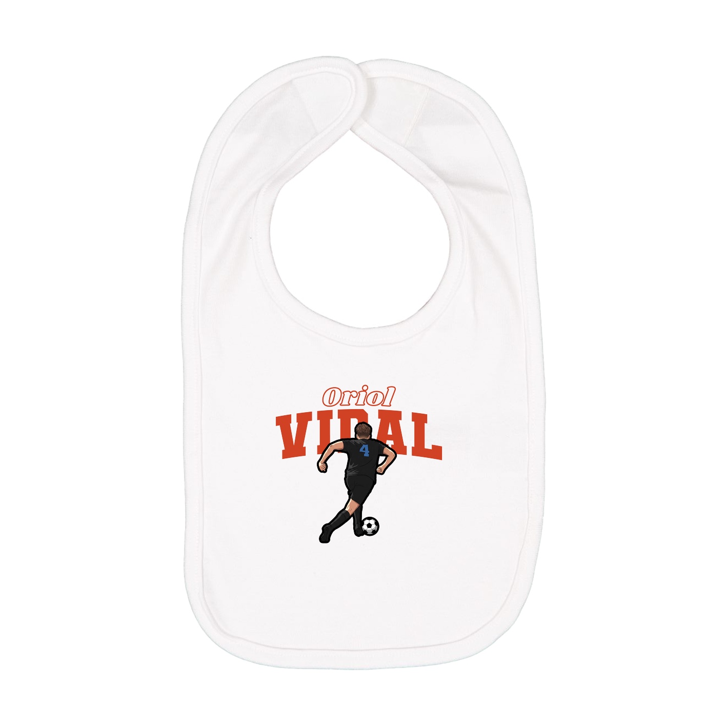 Infant Bib — Name Arch in White