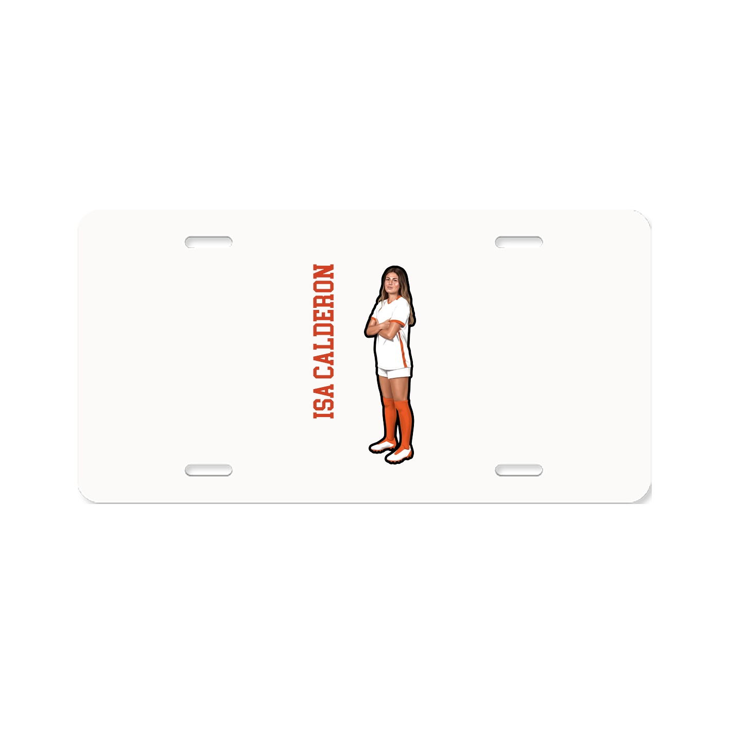 License Plate — Name Vertical in Classic