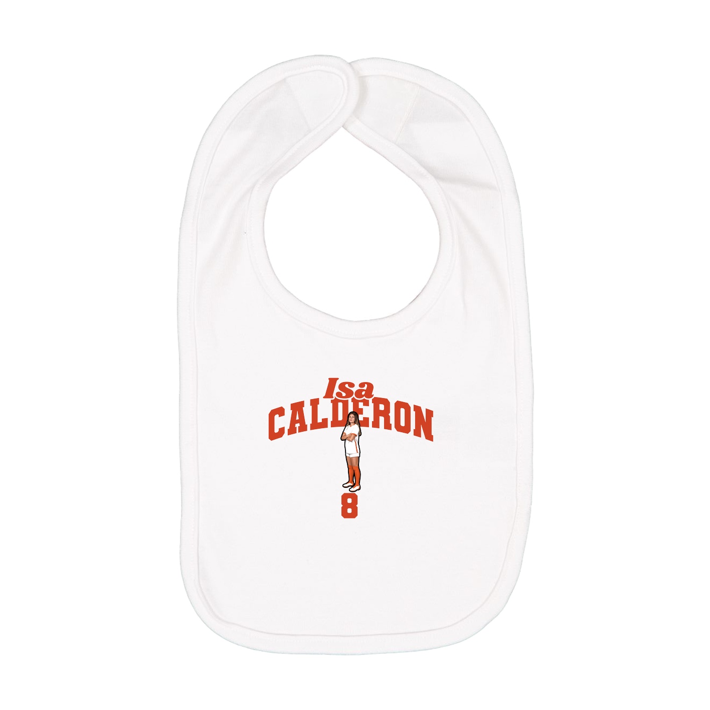 Infant Bib — Signature Arch in White