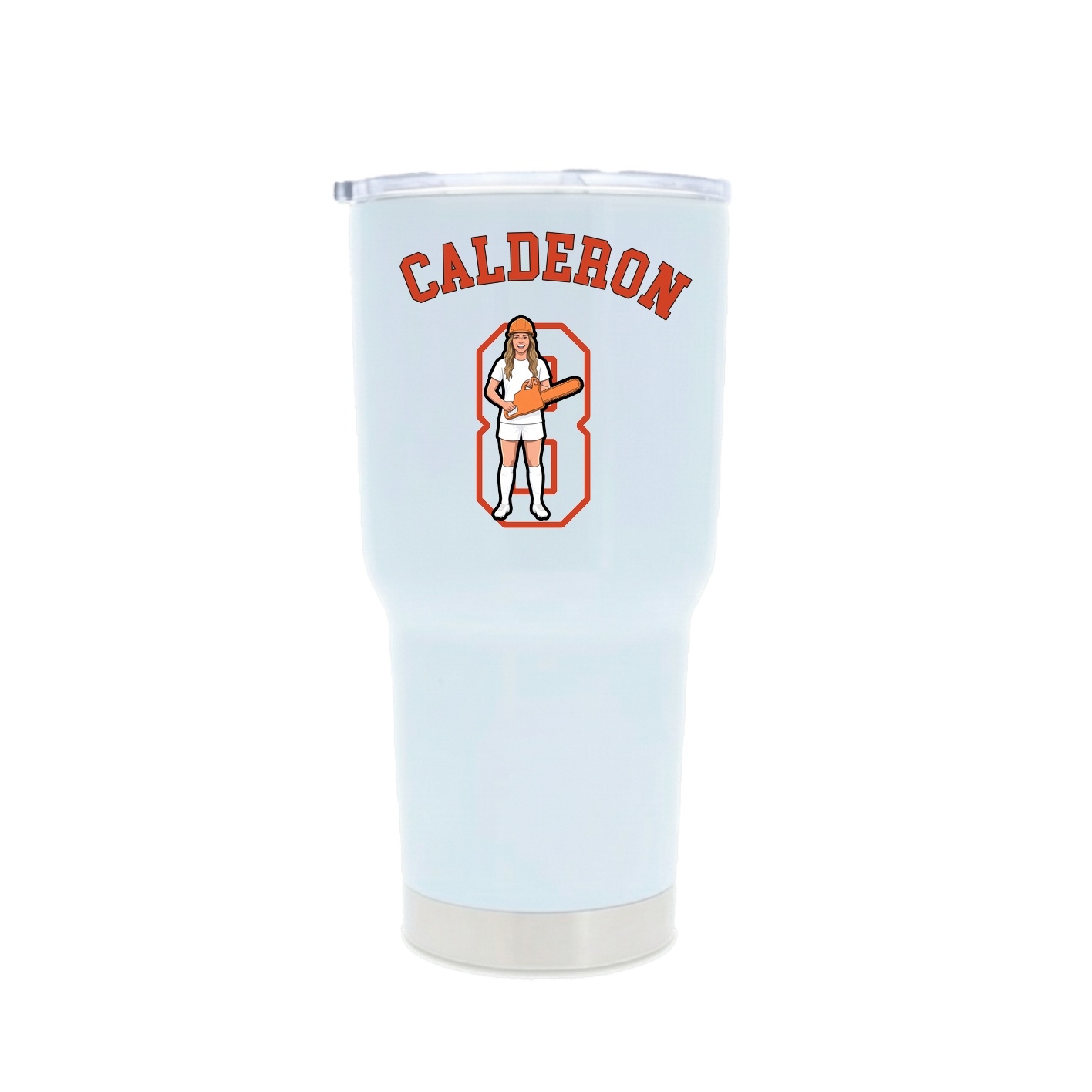 30oz Stainless Steel Tumbler — Shirsey Arch in White