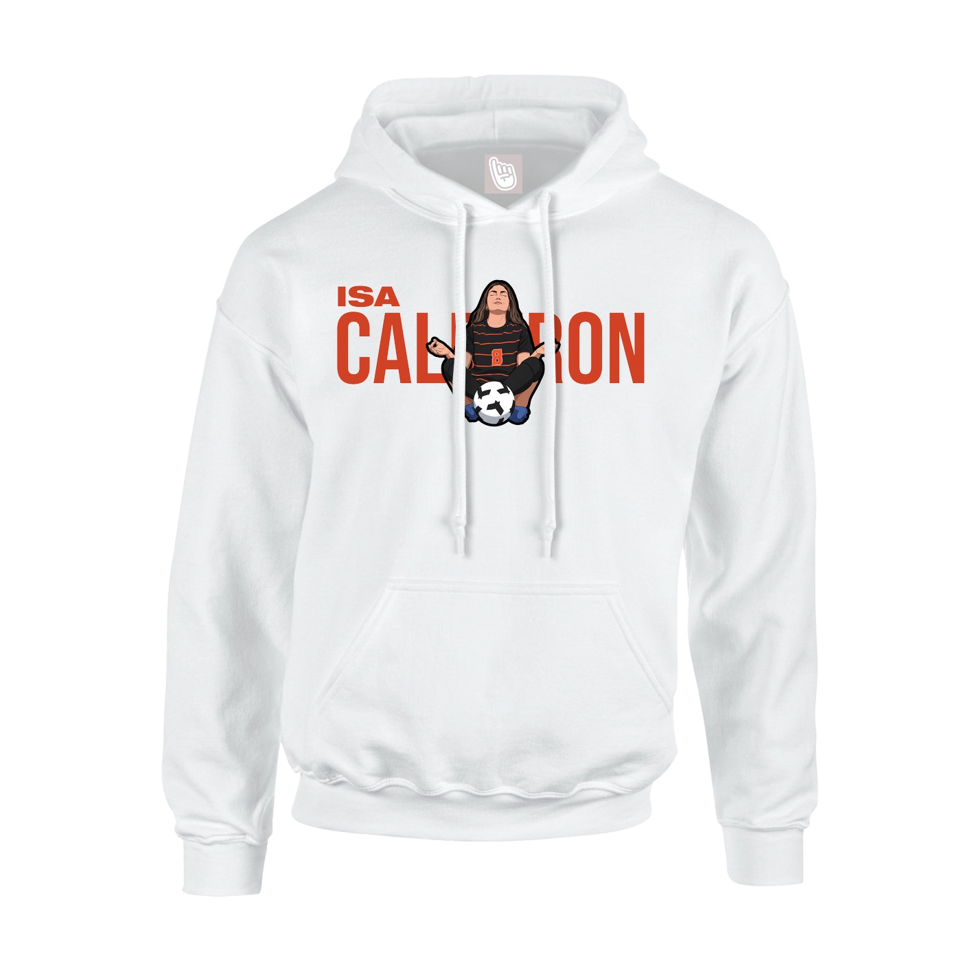 Youth Hoodie — Player Name in White