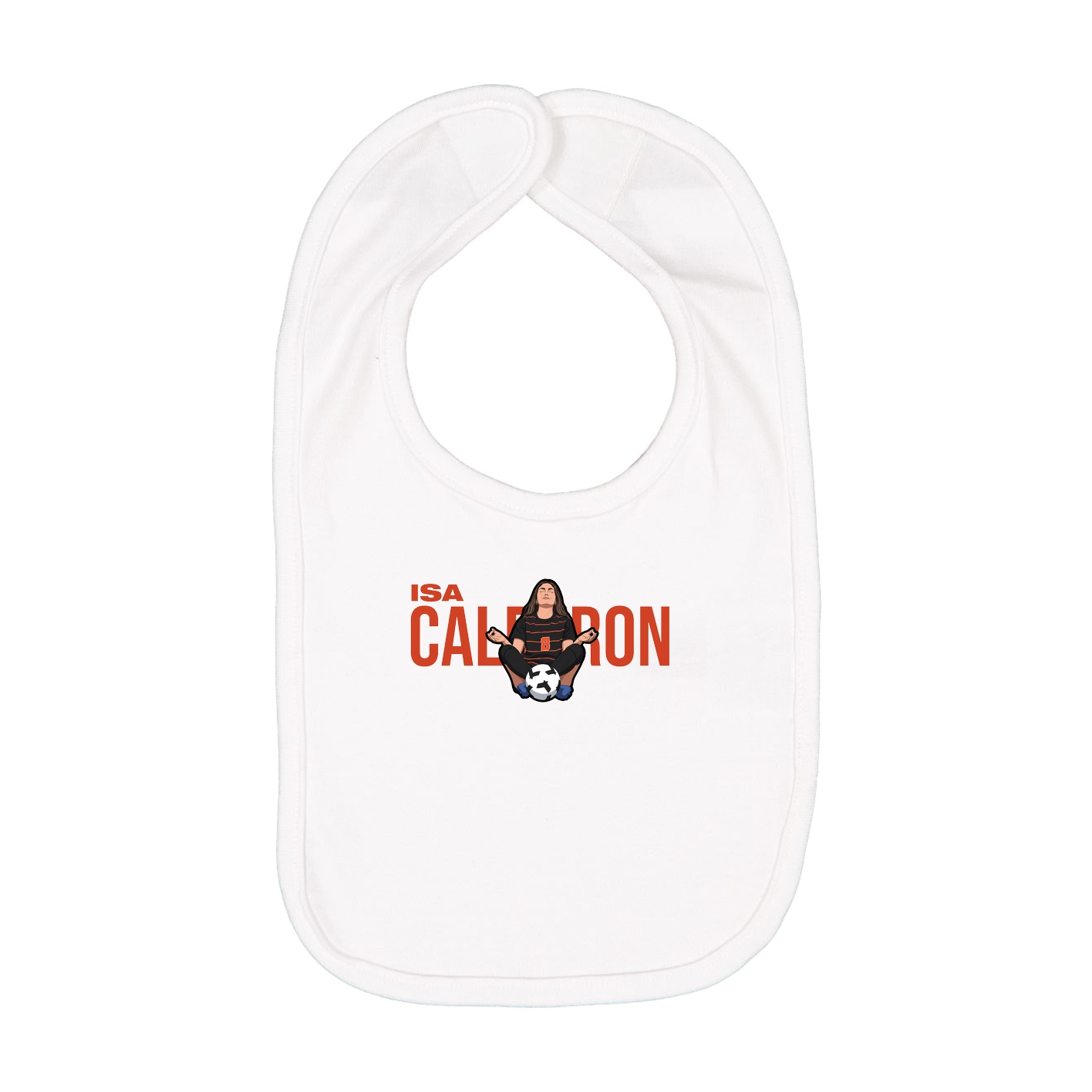 Infant Bib — Player Name in White