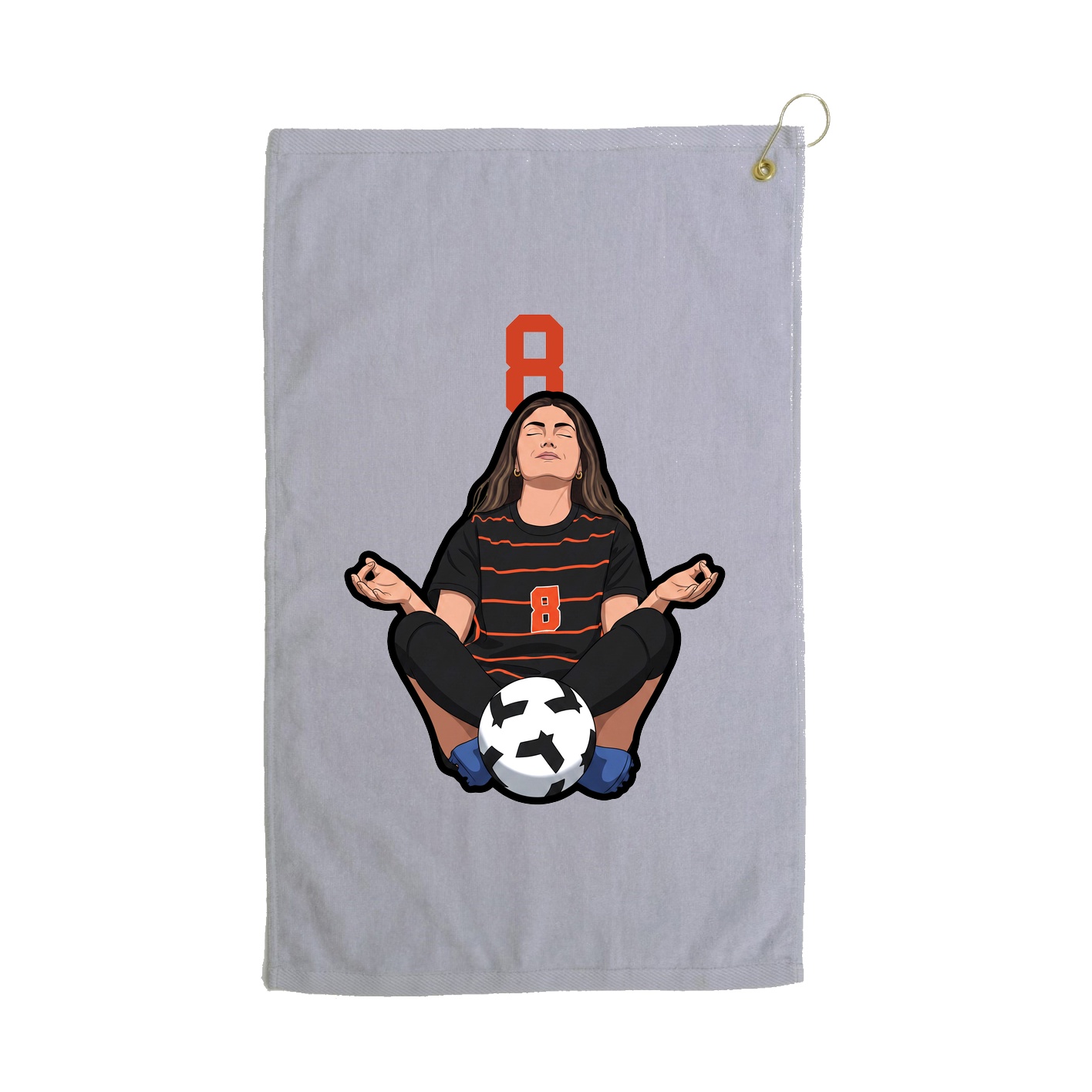 Golf Towel — Number Top in Grey