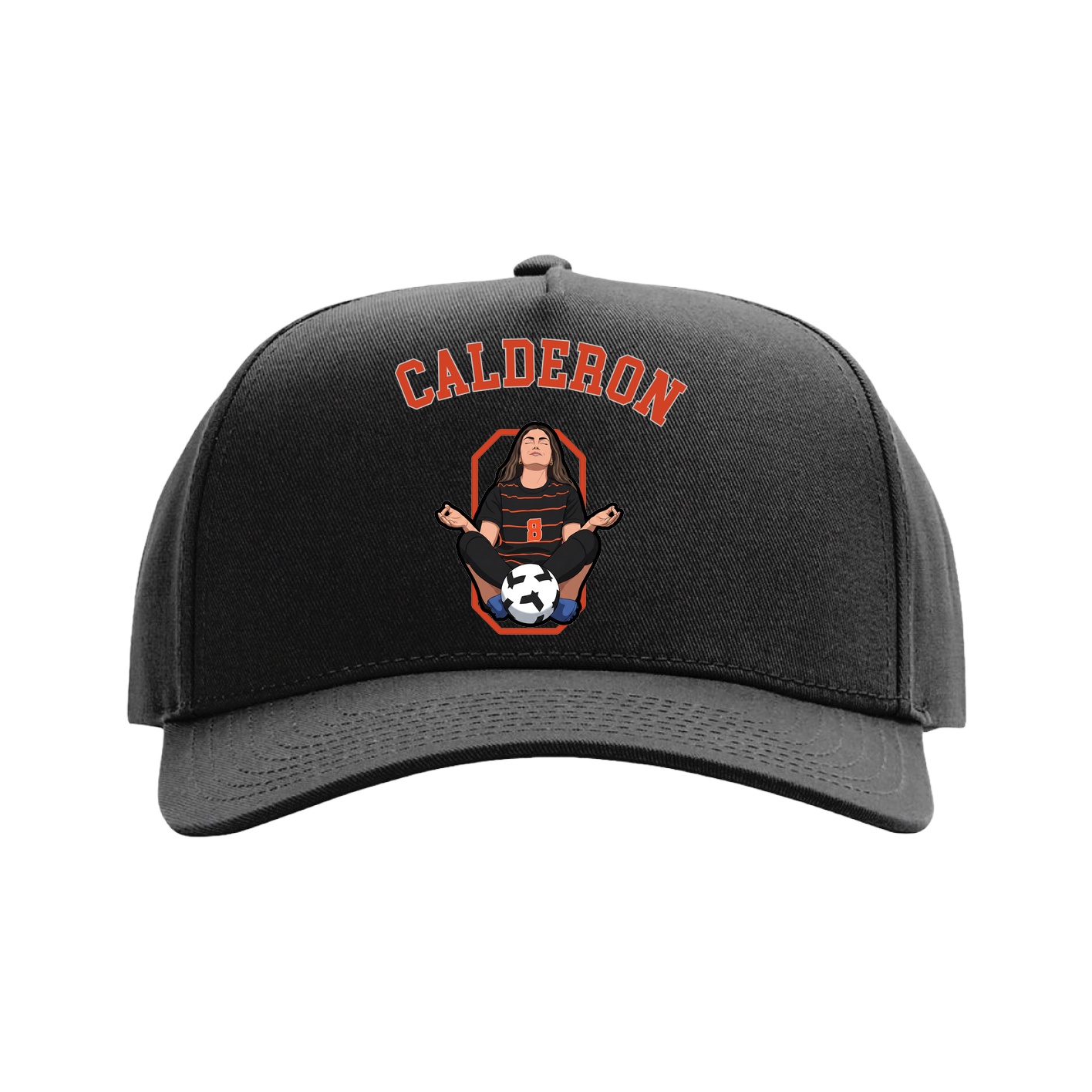 Full Fabric Five-Panel Champ Cap — Shirsey Arch in Black