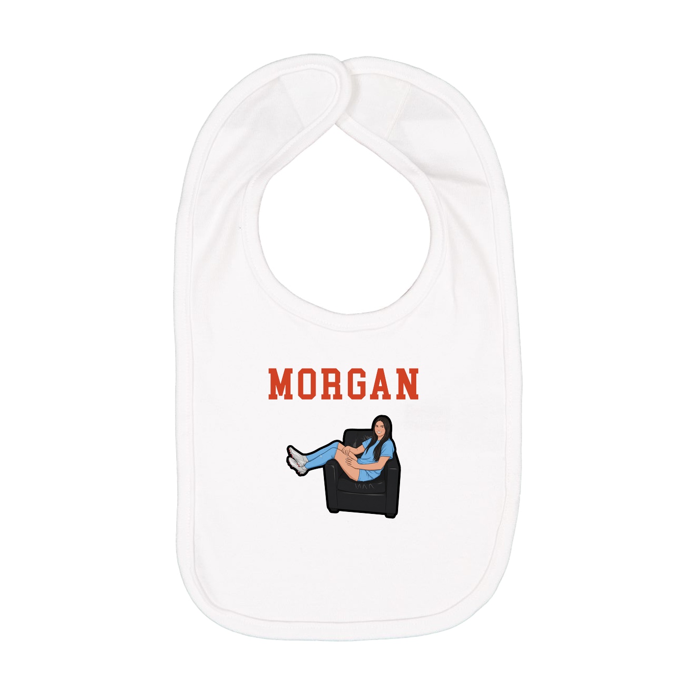 Infant Bib — Shirsey in White