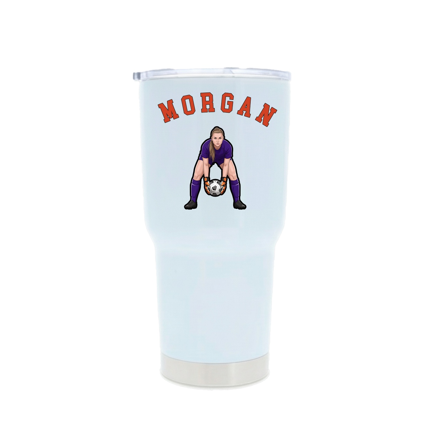 30oz Stainless Steel Tumbler — Shirsey Arch in White