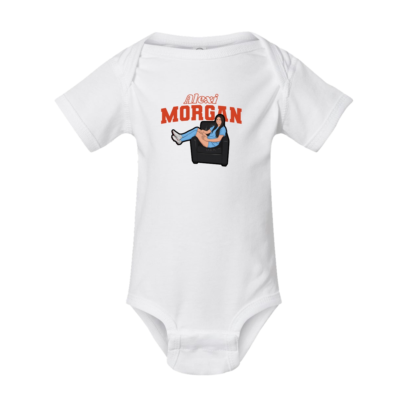 Baby Onesie — Name Arch in White