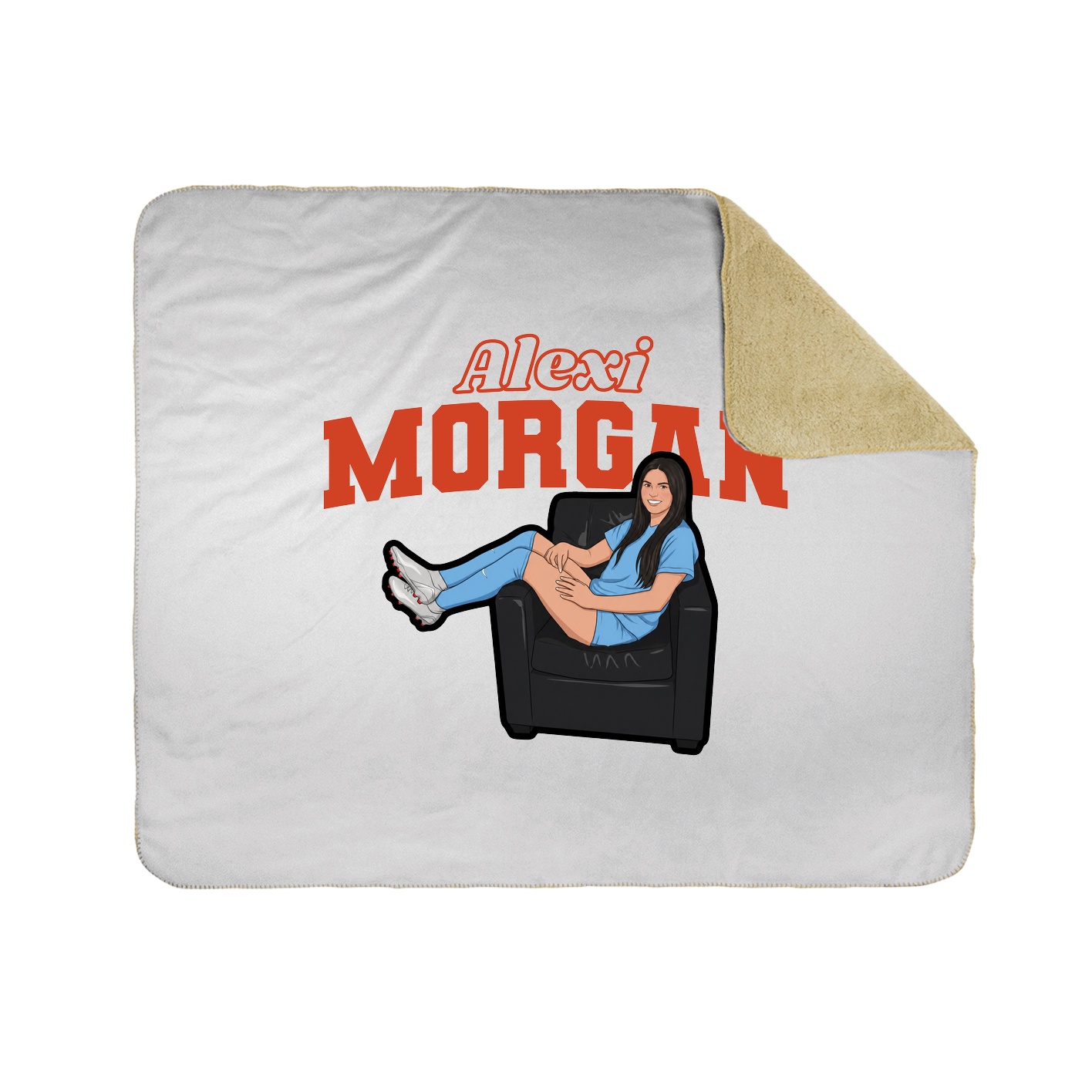 Throw Blanket — Name Arch in White