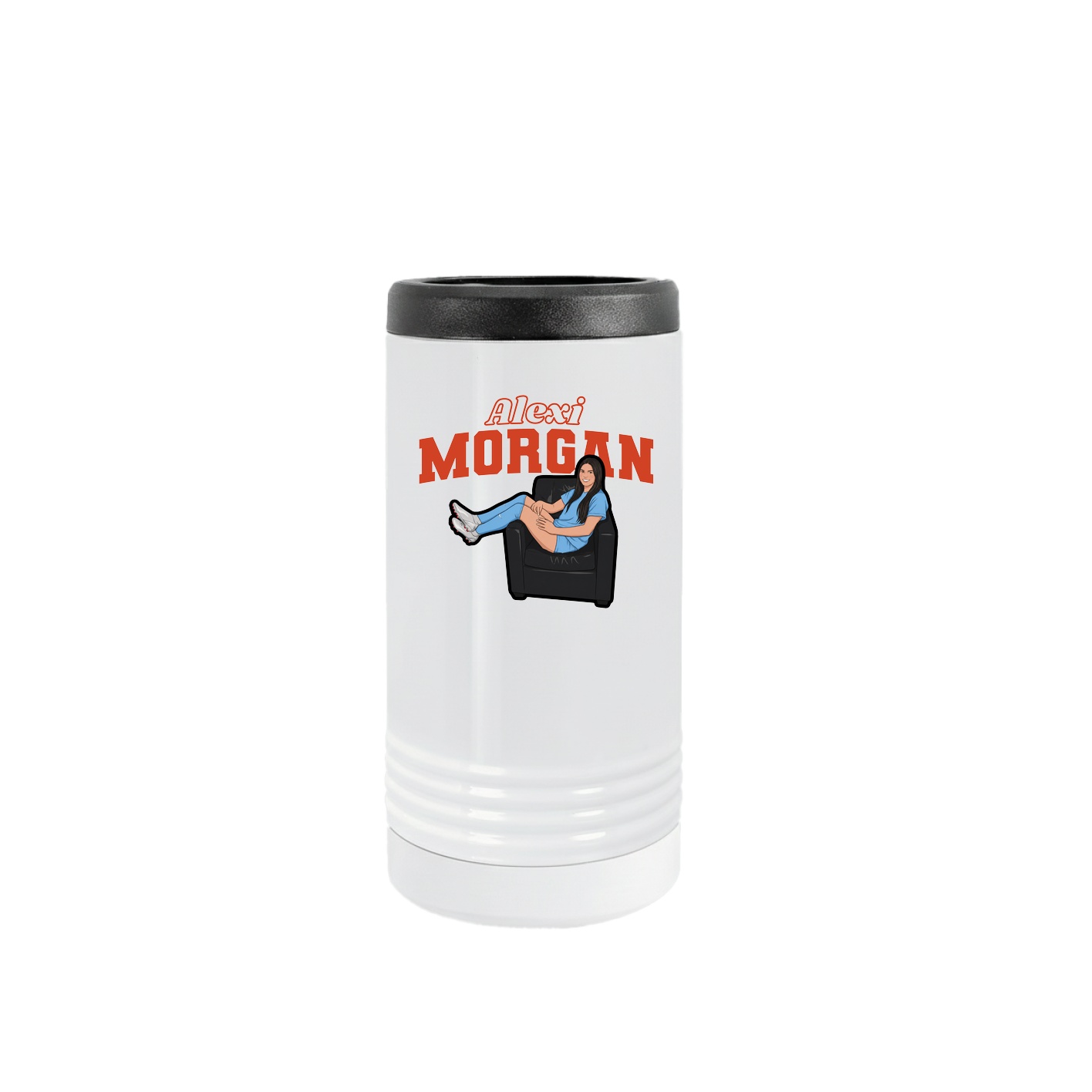 Slim Beverage Holder — Name Arch in White