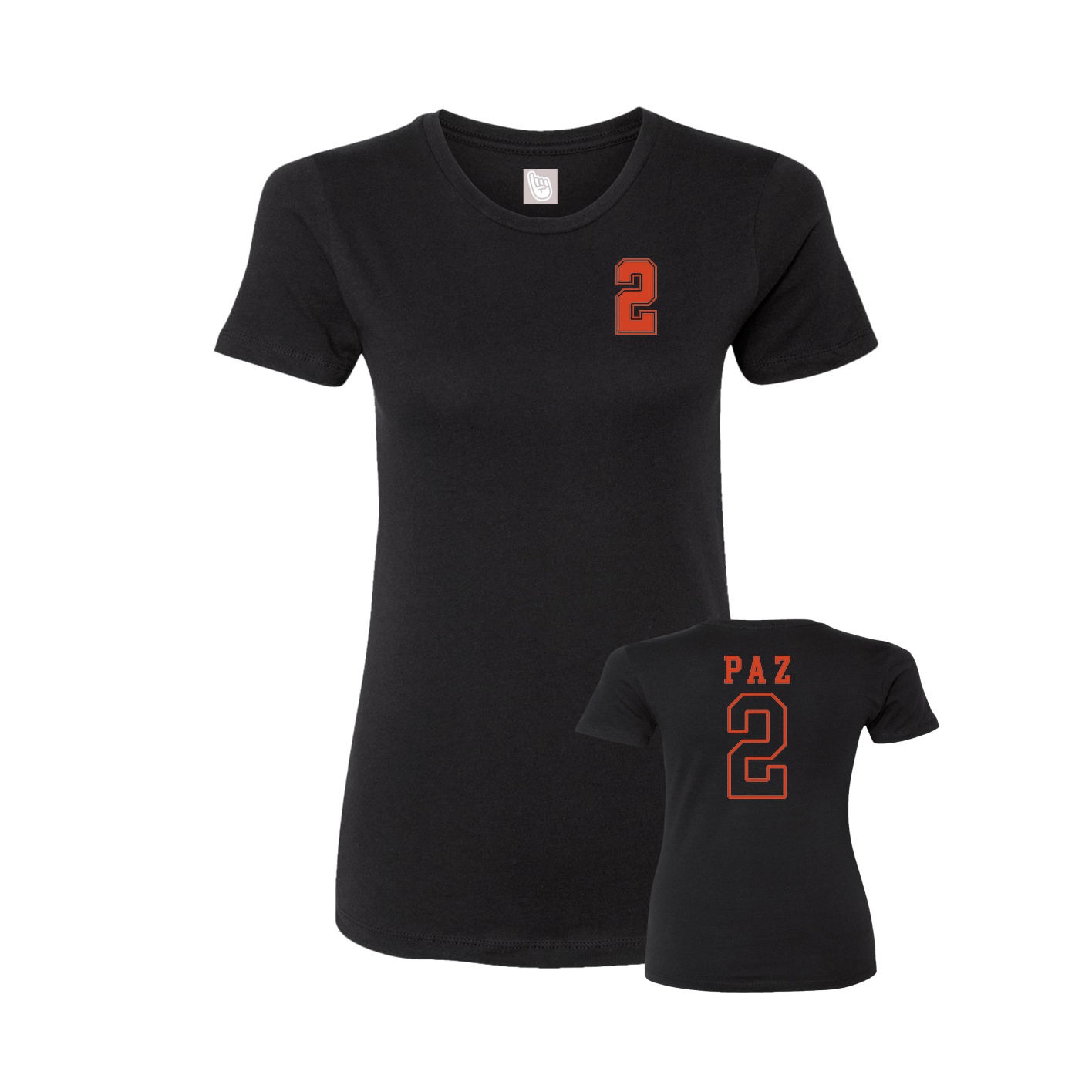 Womens Tee — Chest Back in Black