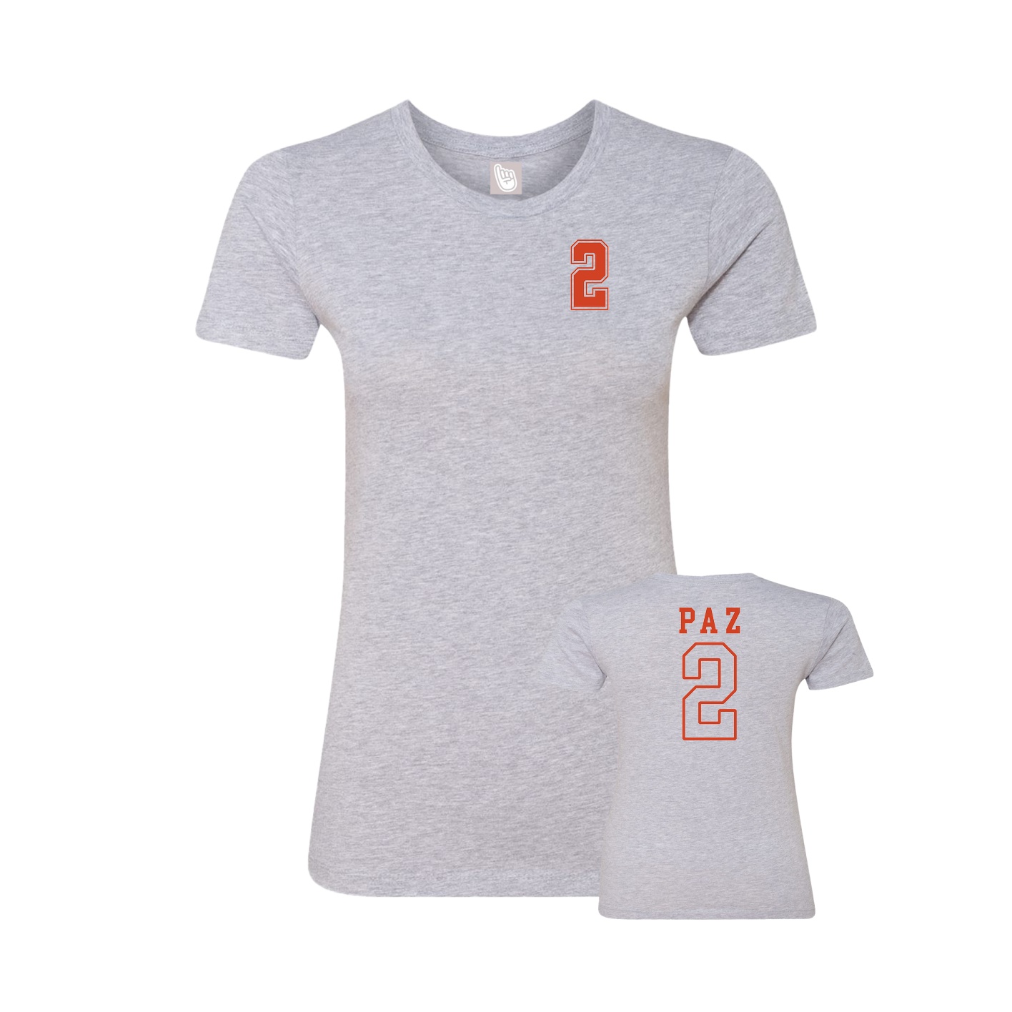 Womens Tee — Chest Back in Grey