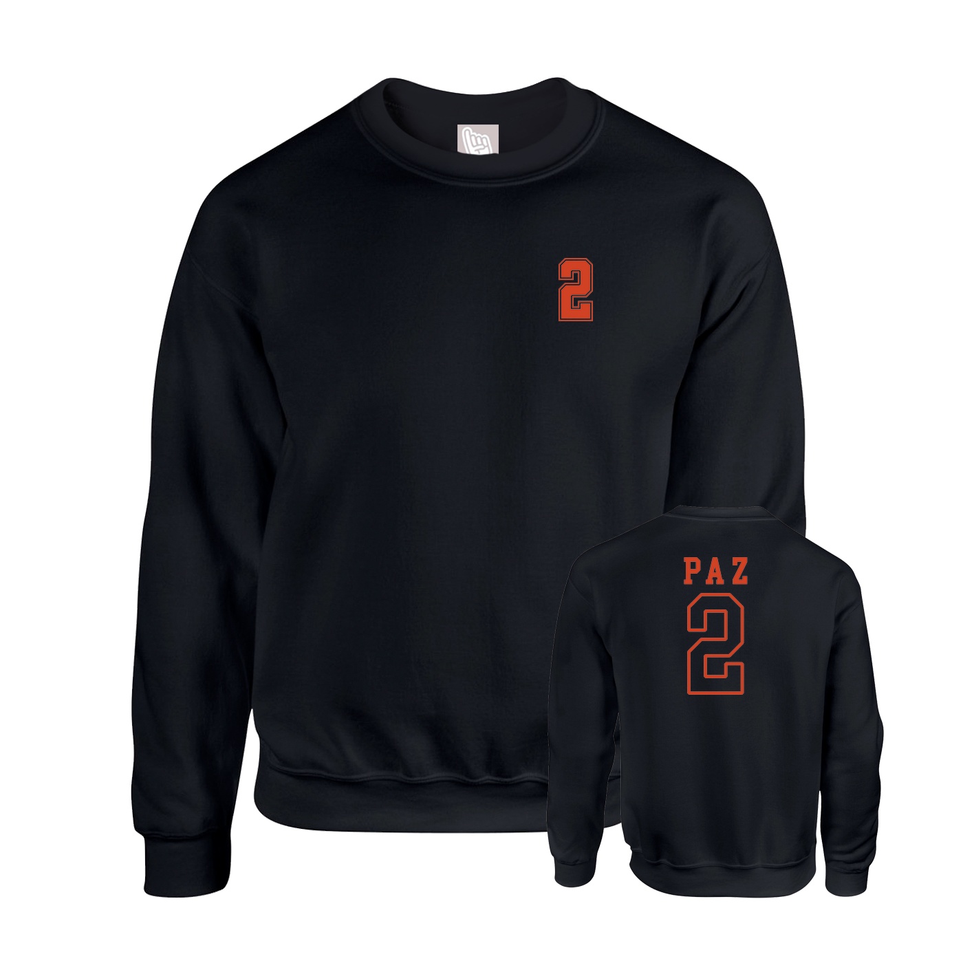 Fleece Crew — Chest Back in Black