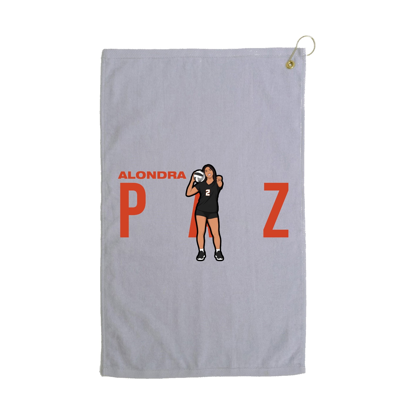 Golf Towel — Player Name in Grey