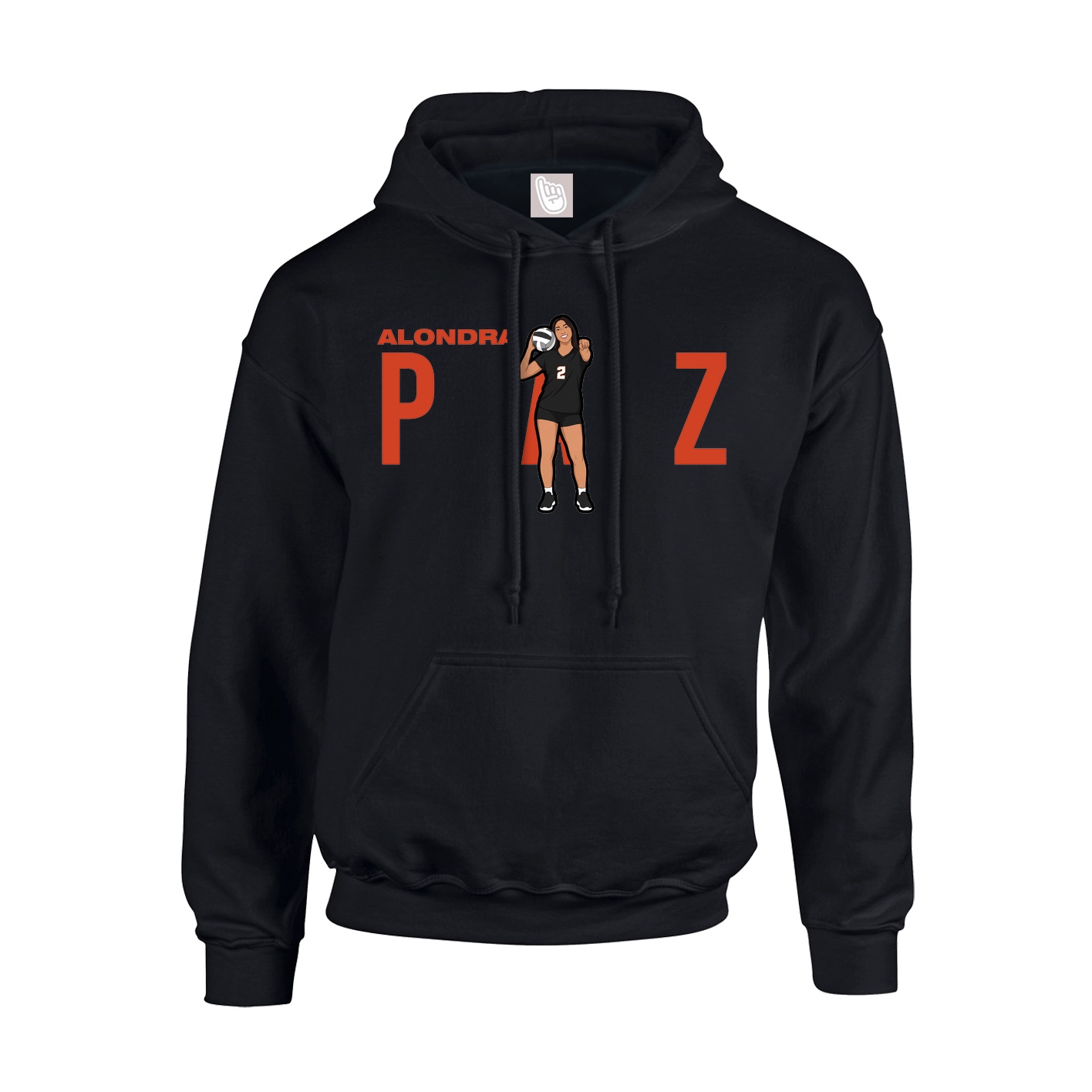Youth Hoodie — Player Name in Black