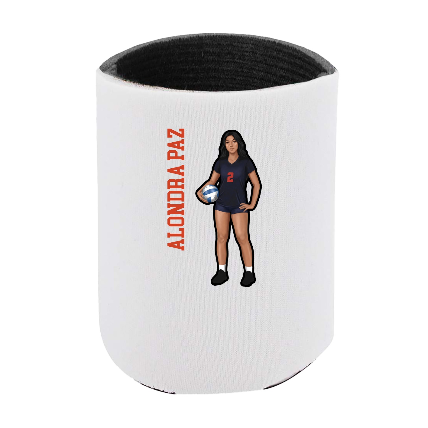 Can Holder — Name Vertical in White