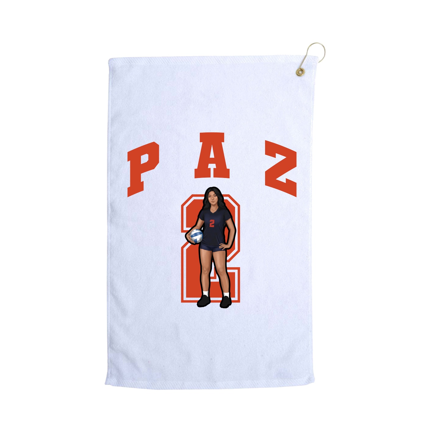 Golf Towel — Number in White