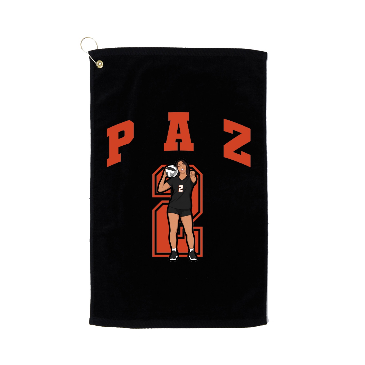 Golf Towel — Number in Black