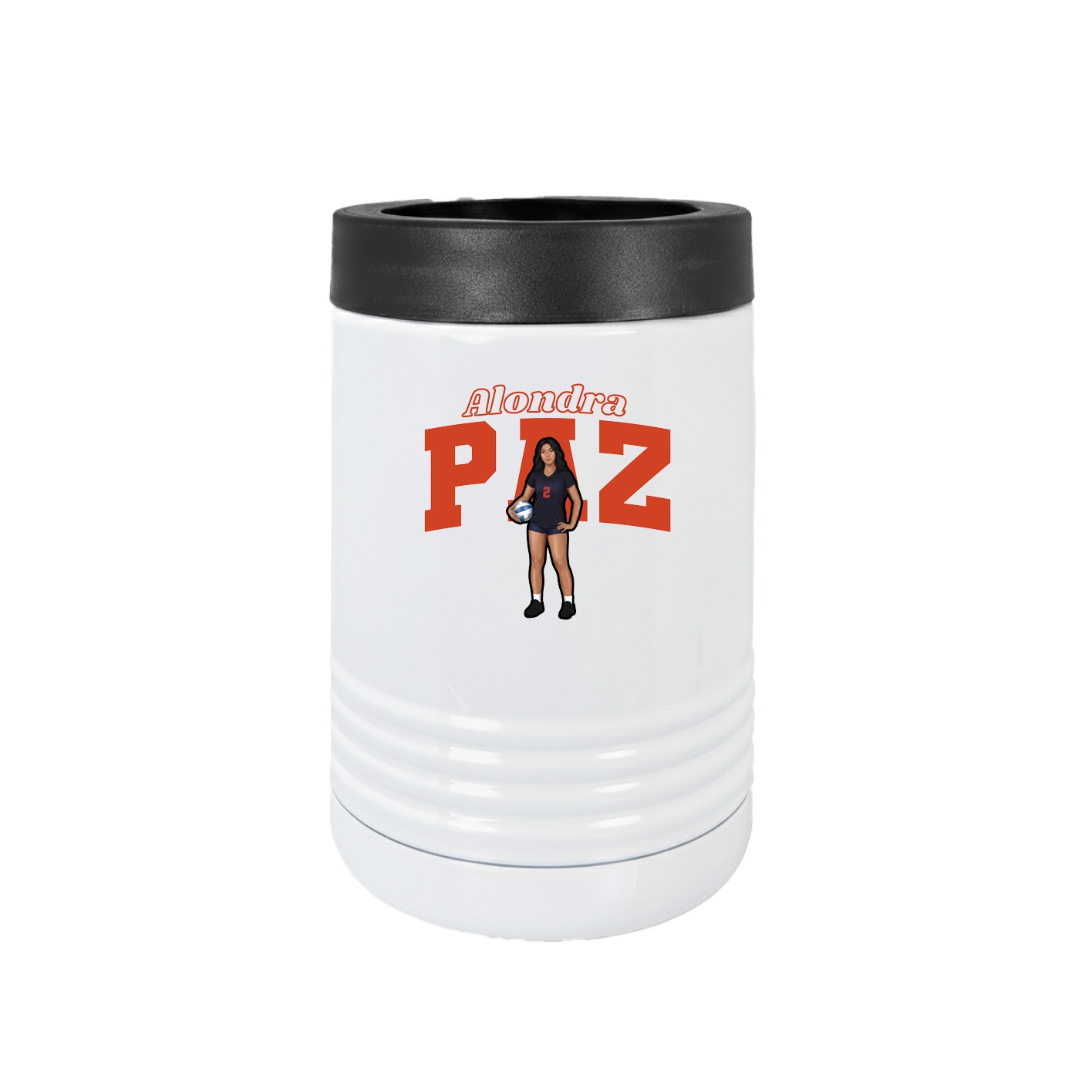 Beverage Holder — Name Arch in White