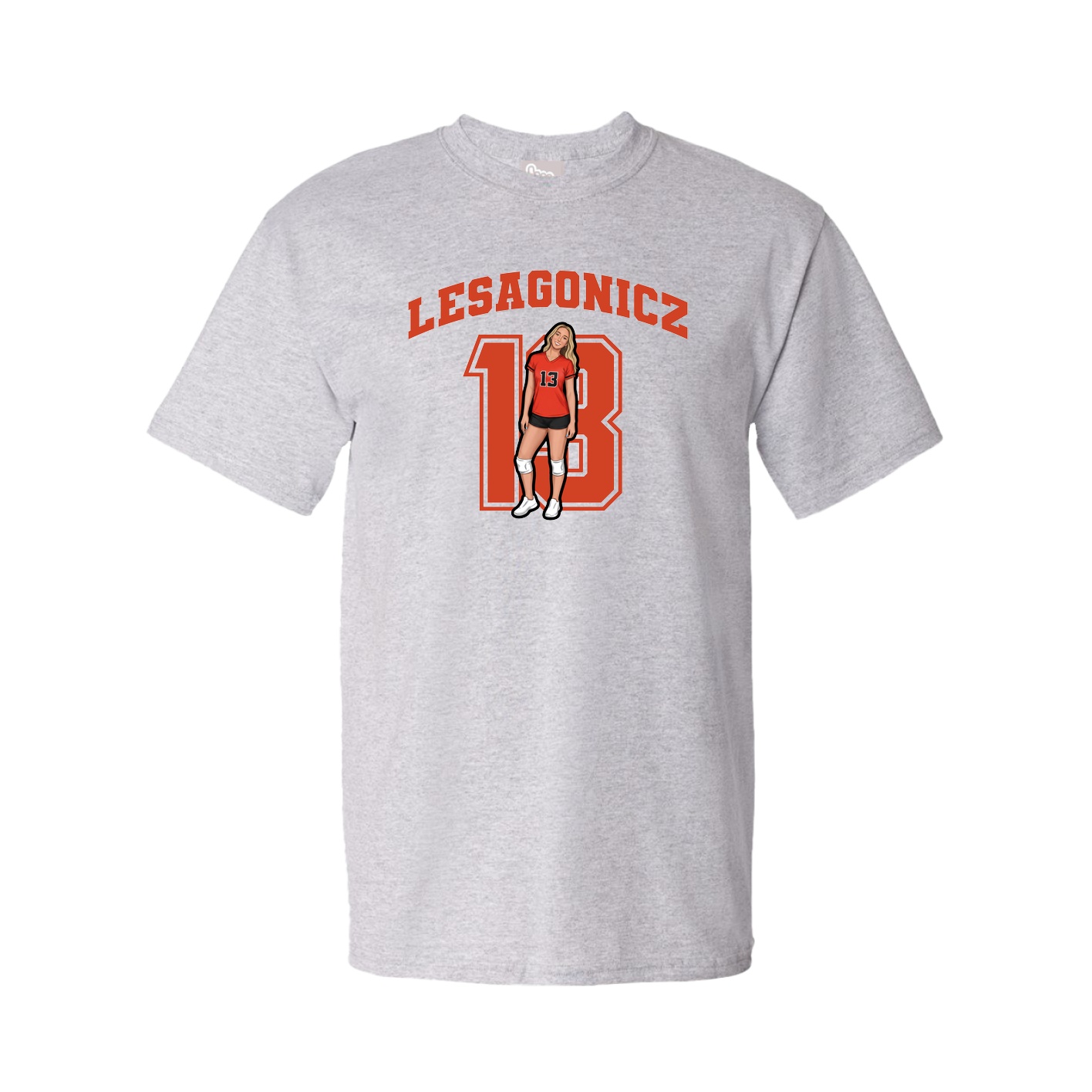 Youth Tee — Number in Grey