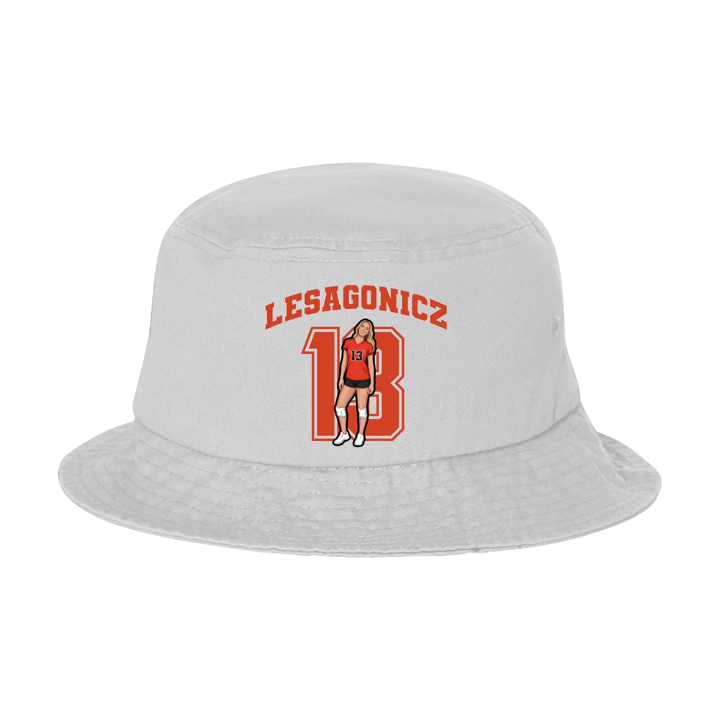 Bucket Cap — Number in White