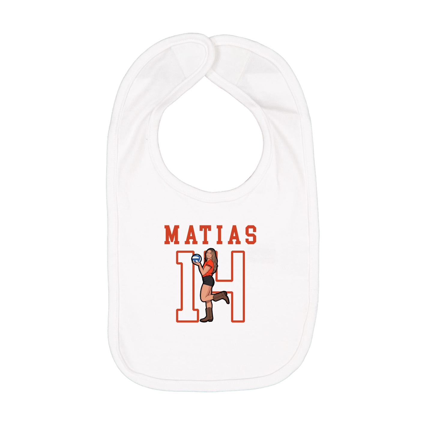 Infant Bib — Shirsey in White