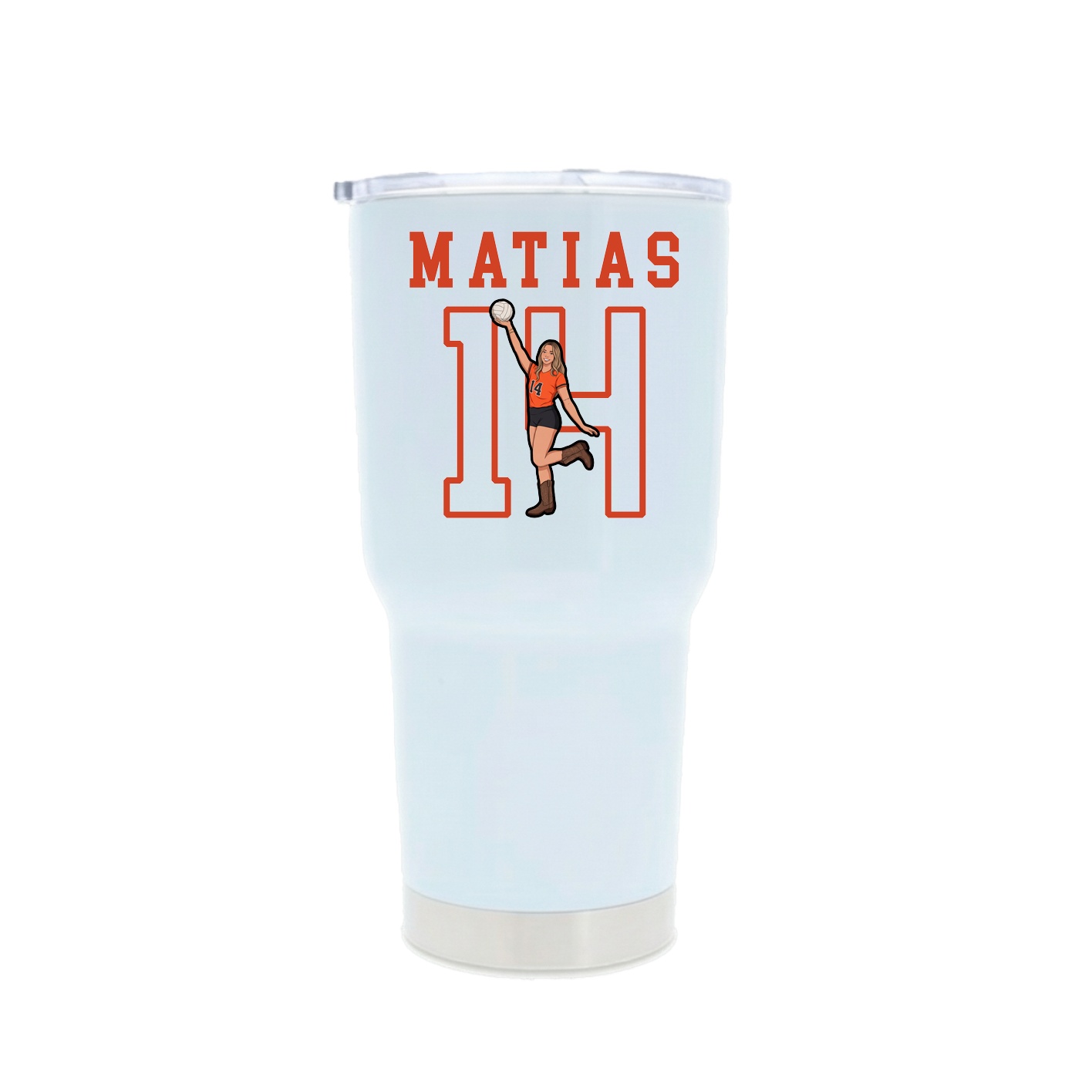 30oz Stainless Steel Tumbler — Shirsey in White