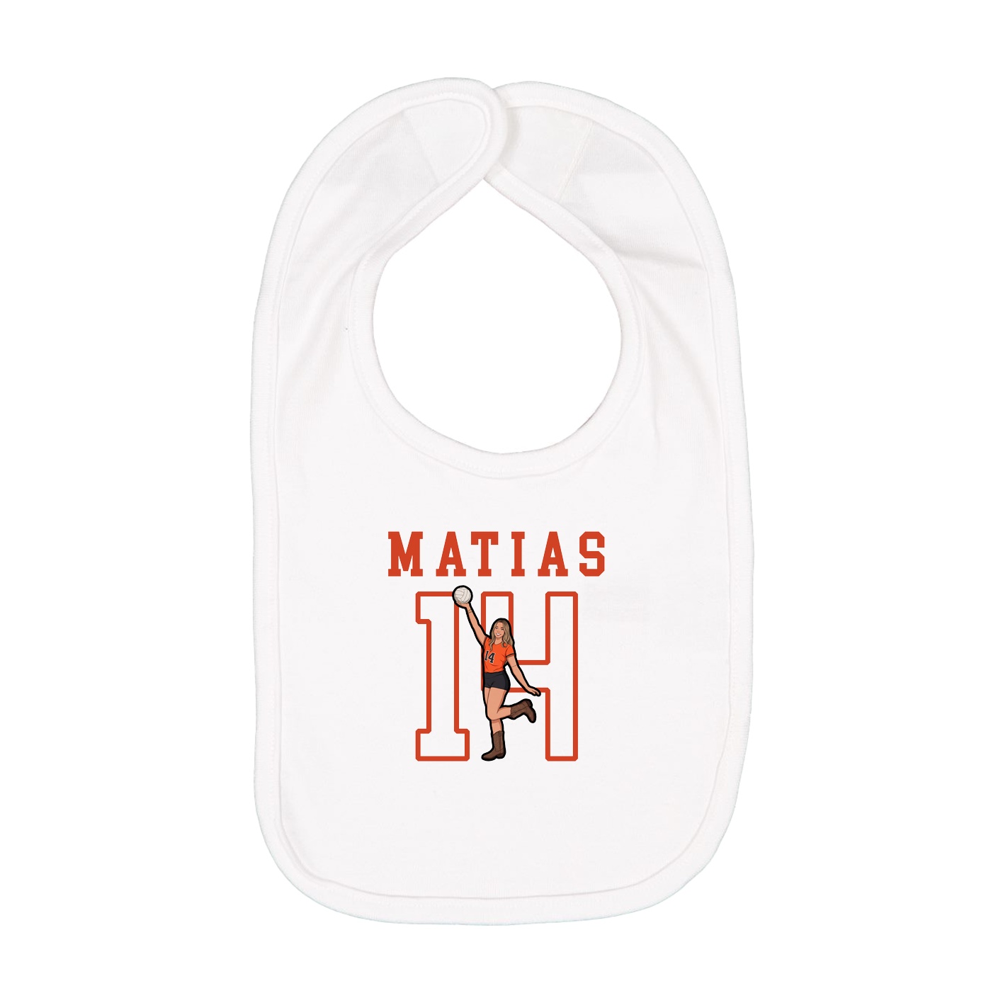 Infant Bib — Shirsey in White