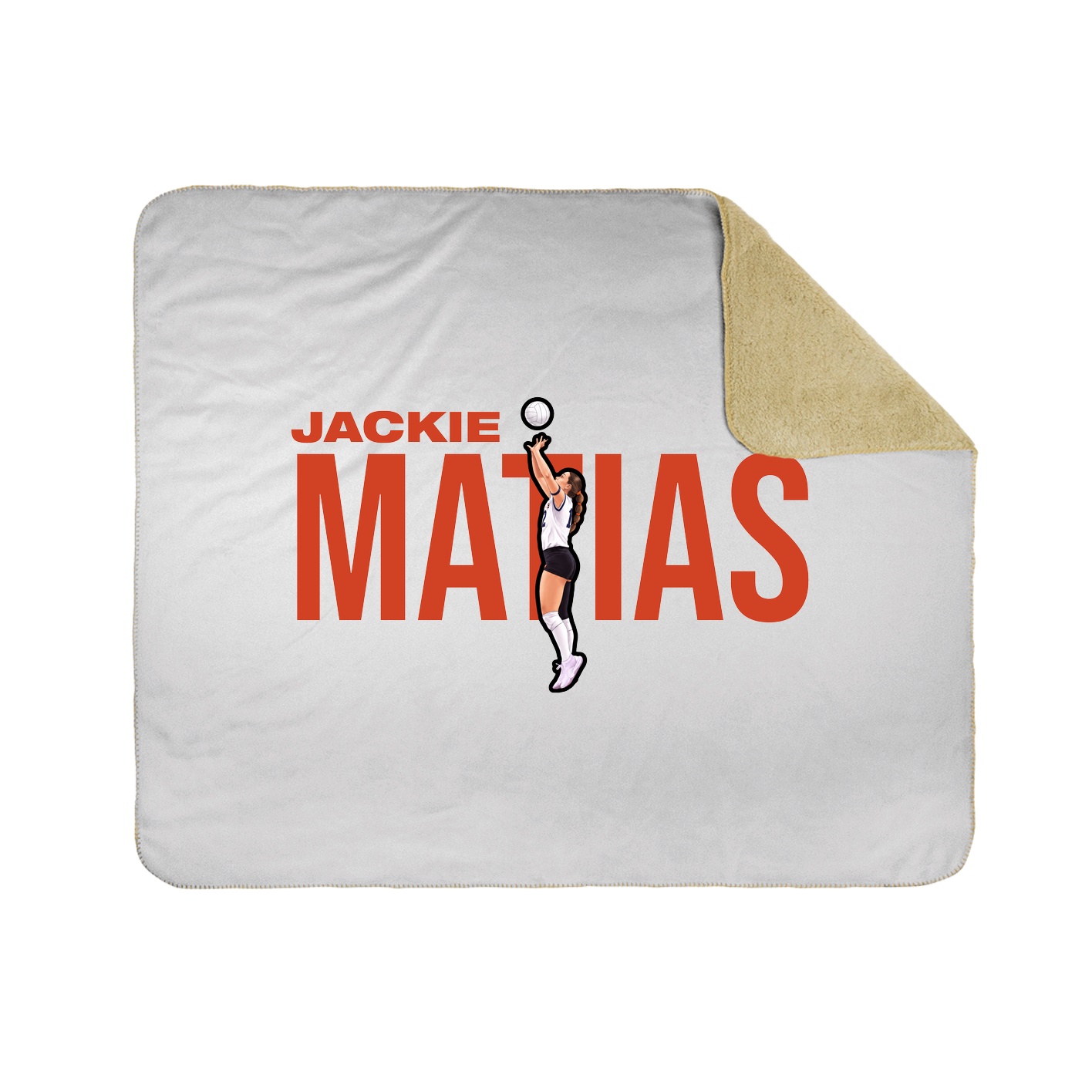 Throw Blanket — Player Name in White