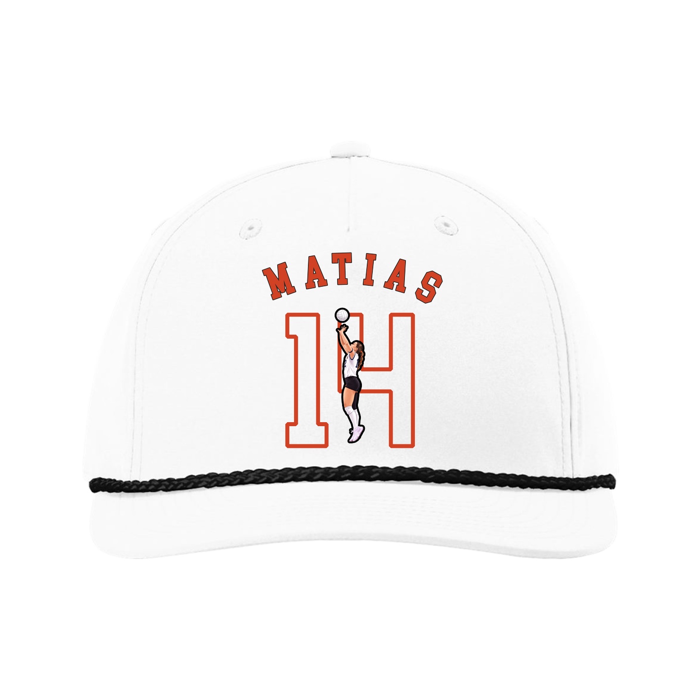 Five-Panel Classic Rope Cap — Shirsey Arch in White