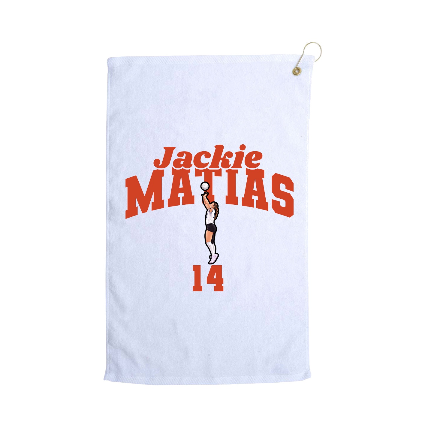Golf Towel — Signature Arch in White