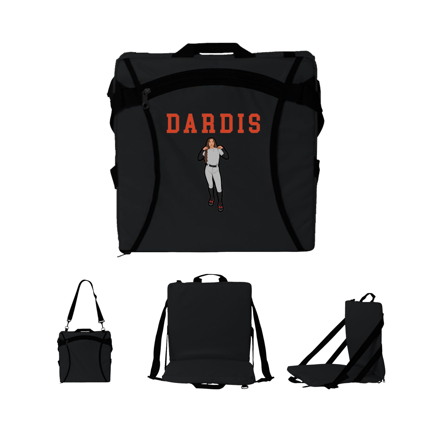 Folding Stadium Seat — Shirsey in Black