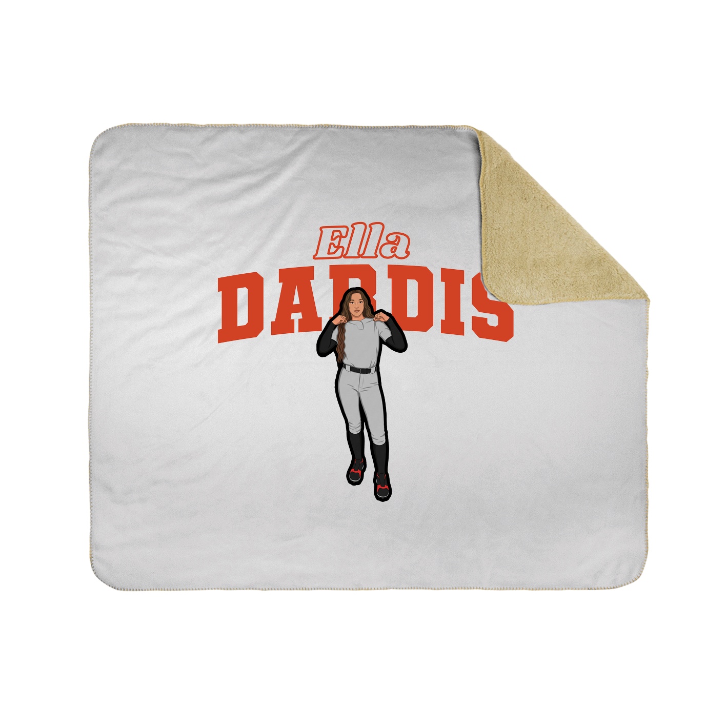 Throw Blanket — Name Arch in White