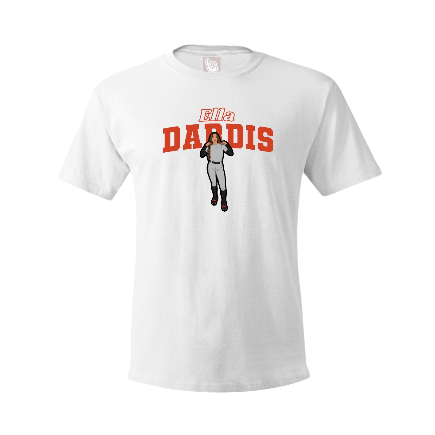 Youth Tee — Name Arch in White
