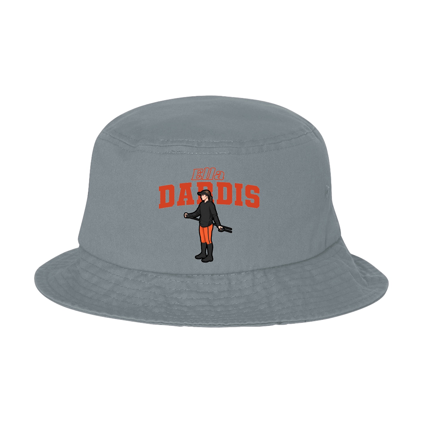 Bucket Cap — Name Arch in Grey