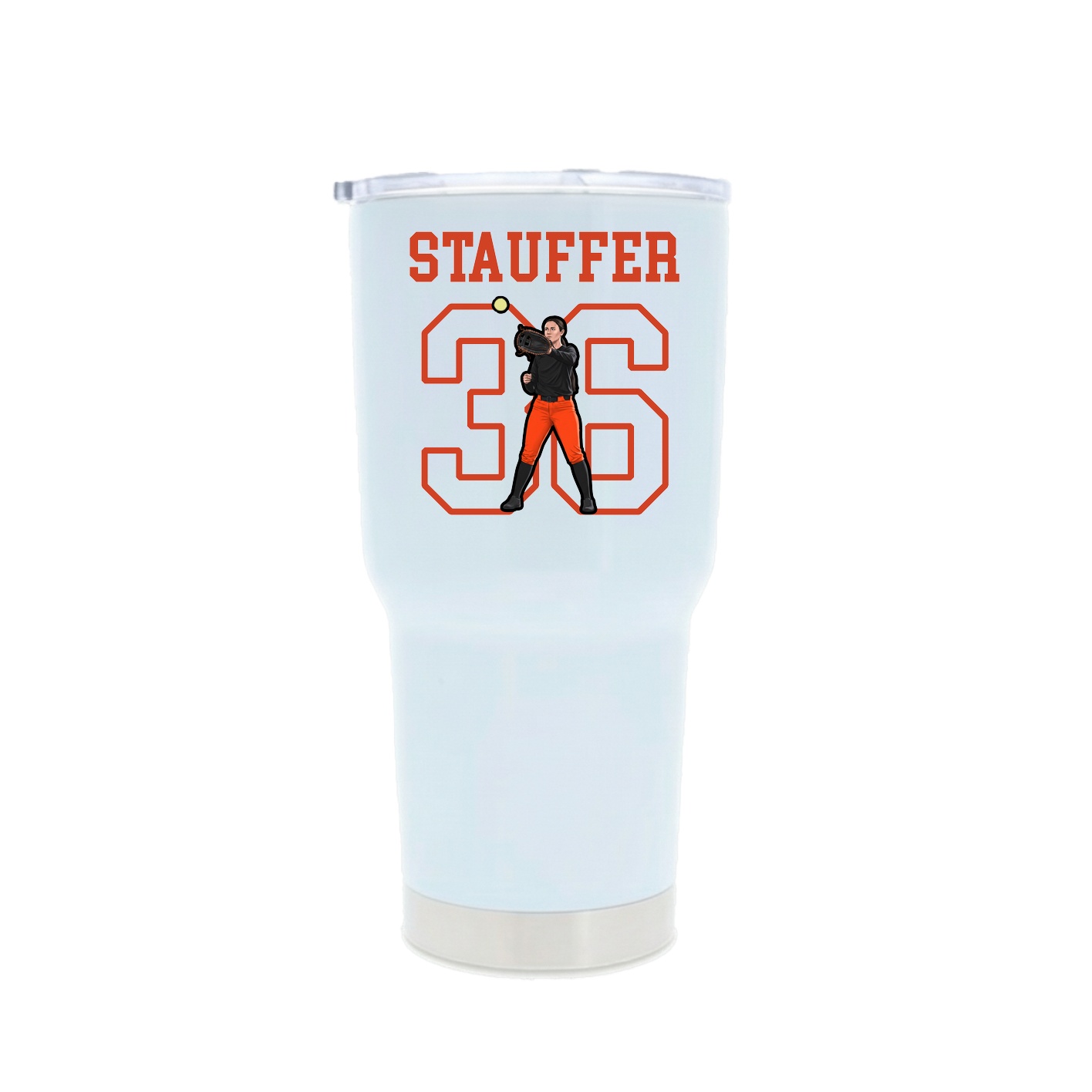 30oz Stainless Steel Tumbler — Shirsey in White