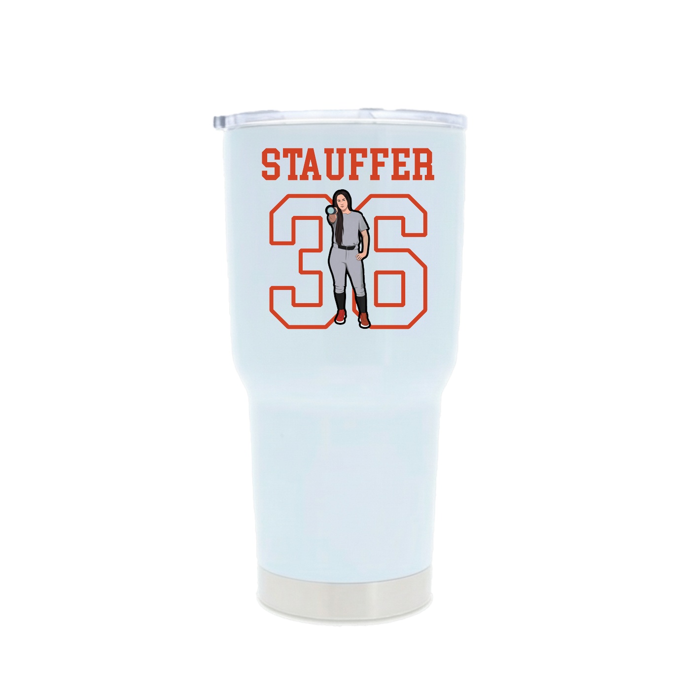 30oz Stainless Steel Tumbler — Shirsey in White