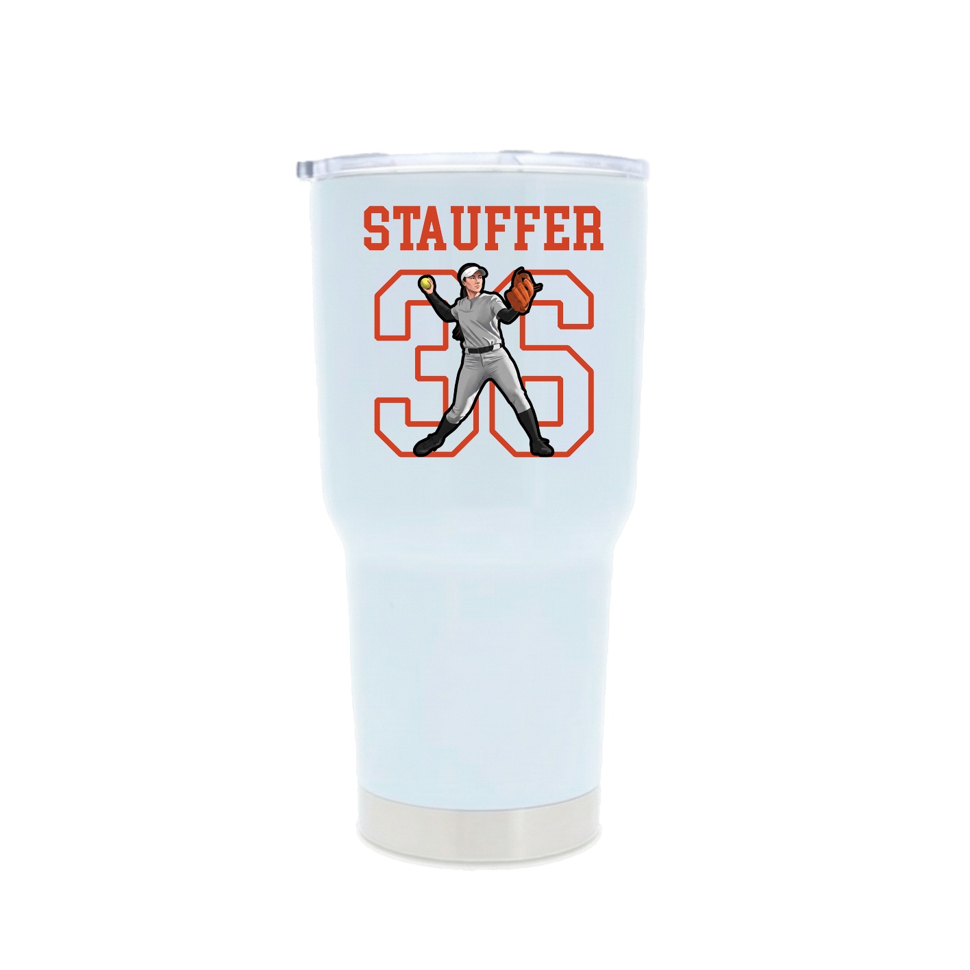 30oz Stainless Steel Tumbler — Shirsey in White