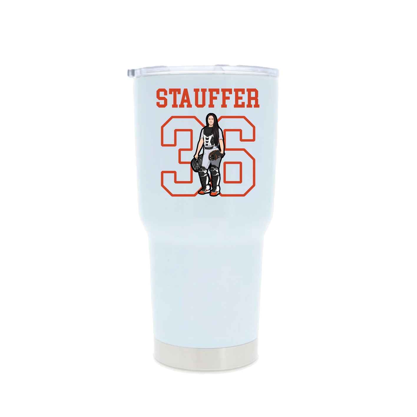 30oz Stainless Steel Tumbler — Shirsey in White