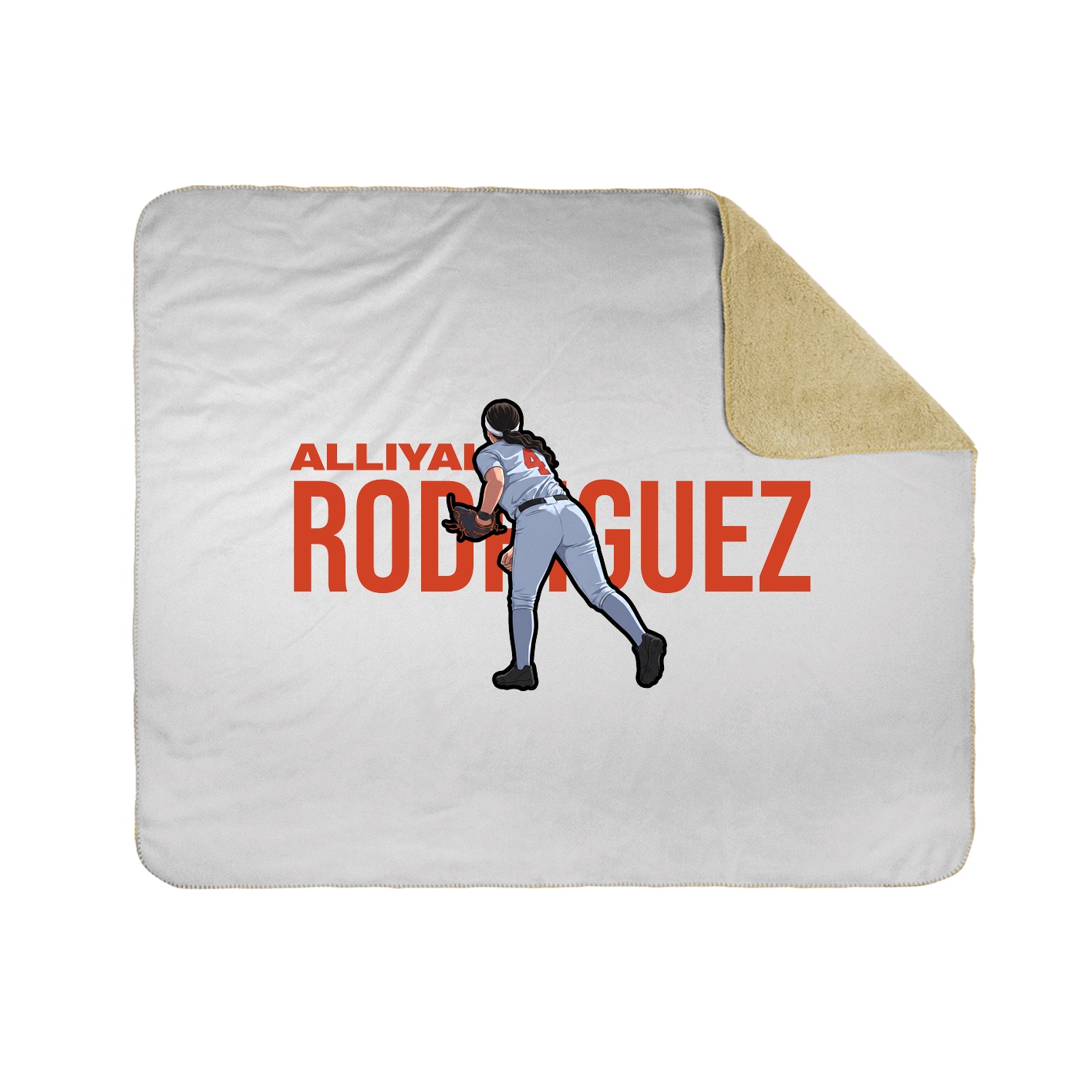 Throw Blanket — Player Name in White