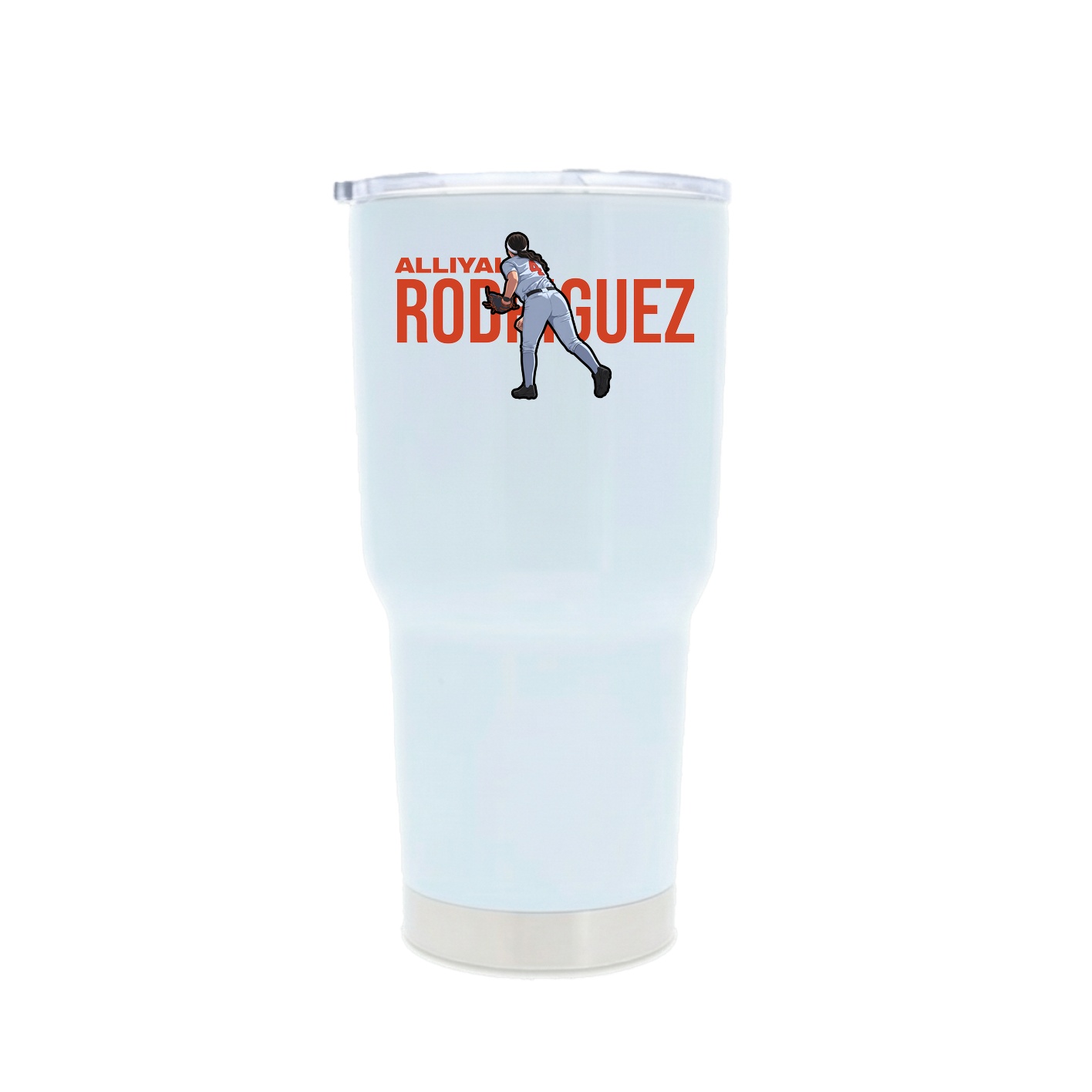 30oz Stainless Steel Tumbler — Player Name in White