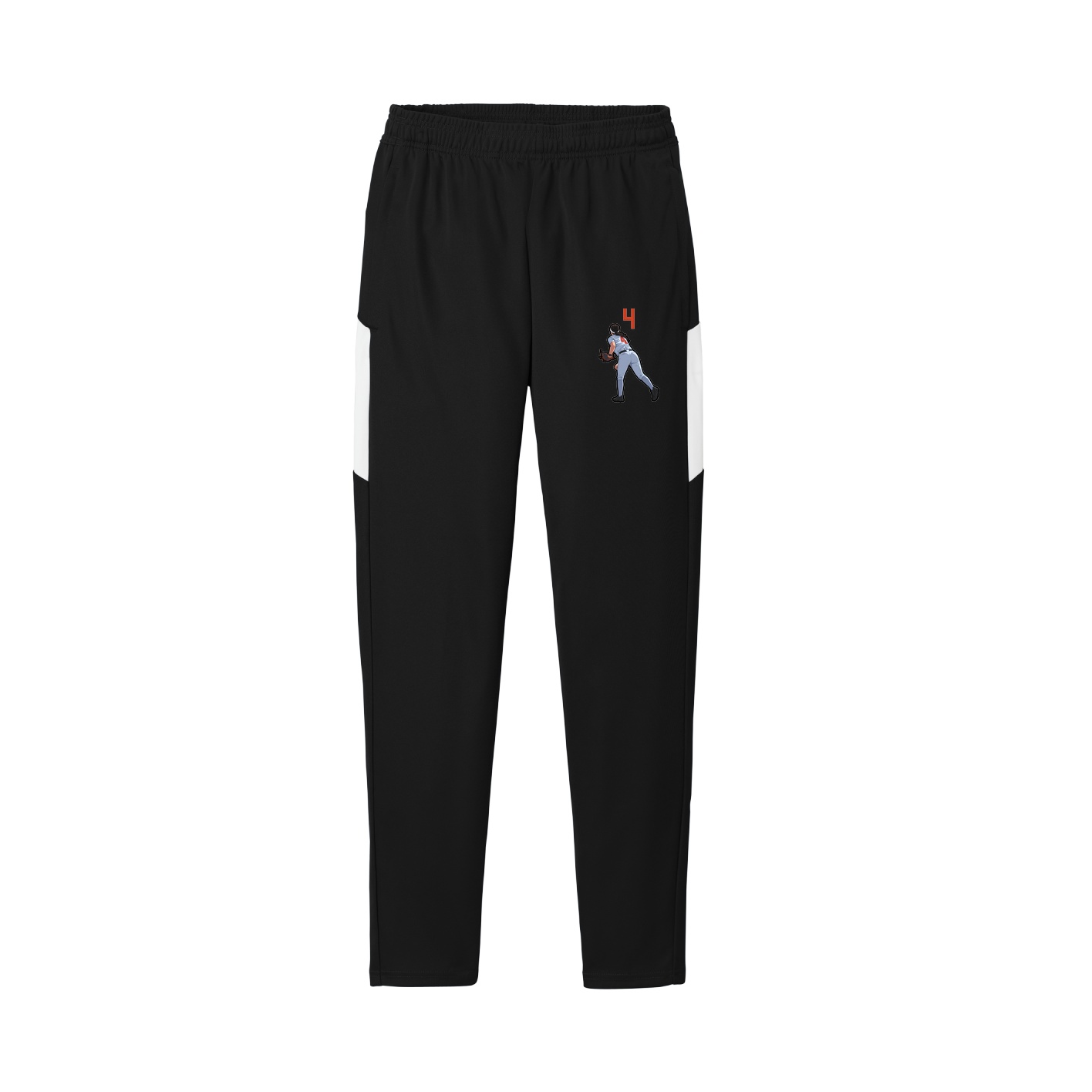 Team Travel Pant — Number Top in Black/White