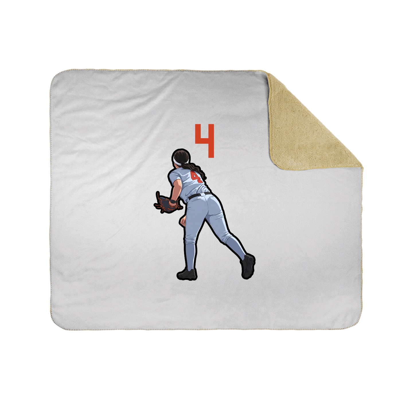 Throw Blanket — Number Top in White
