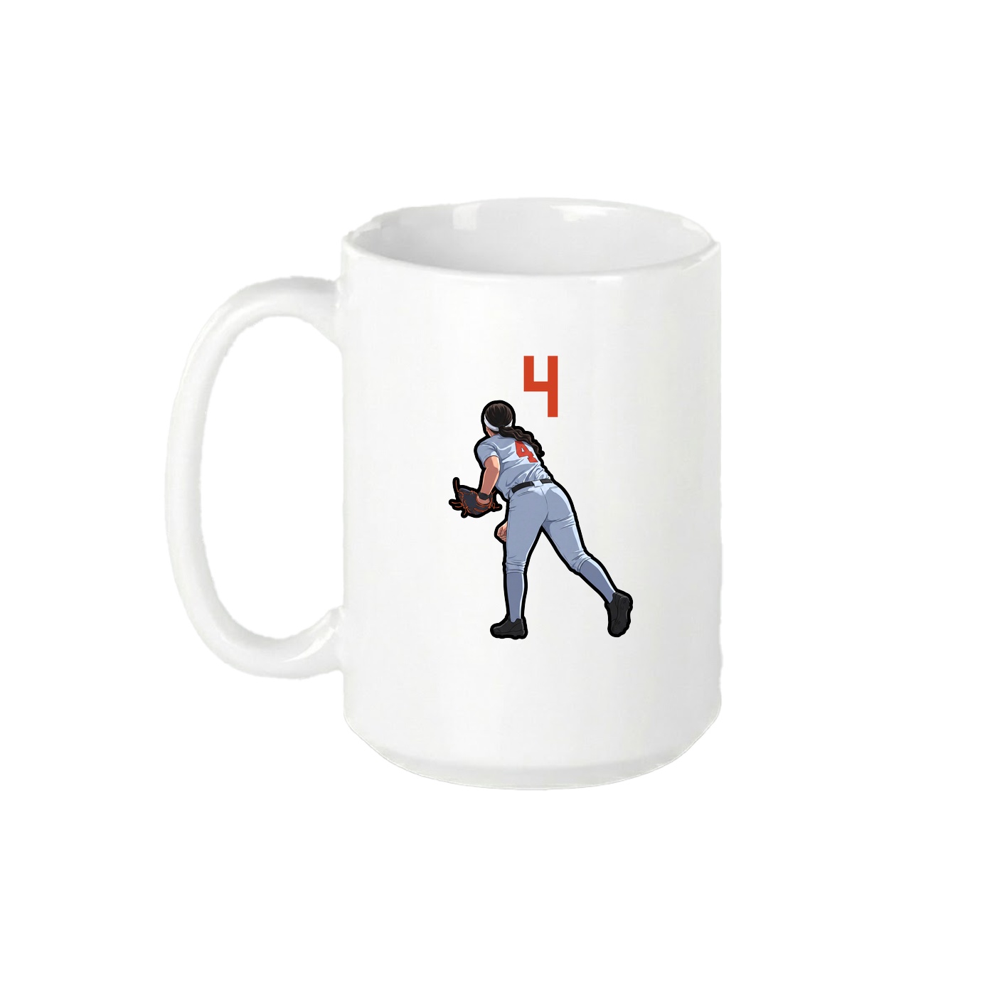 15oz Coffee Mug — Number Top in White